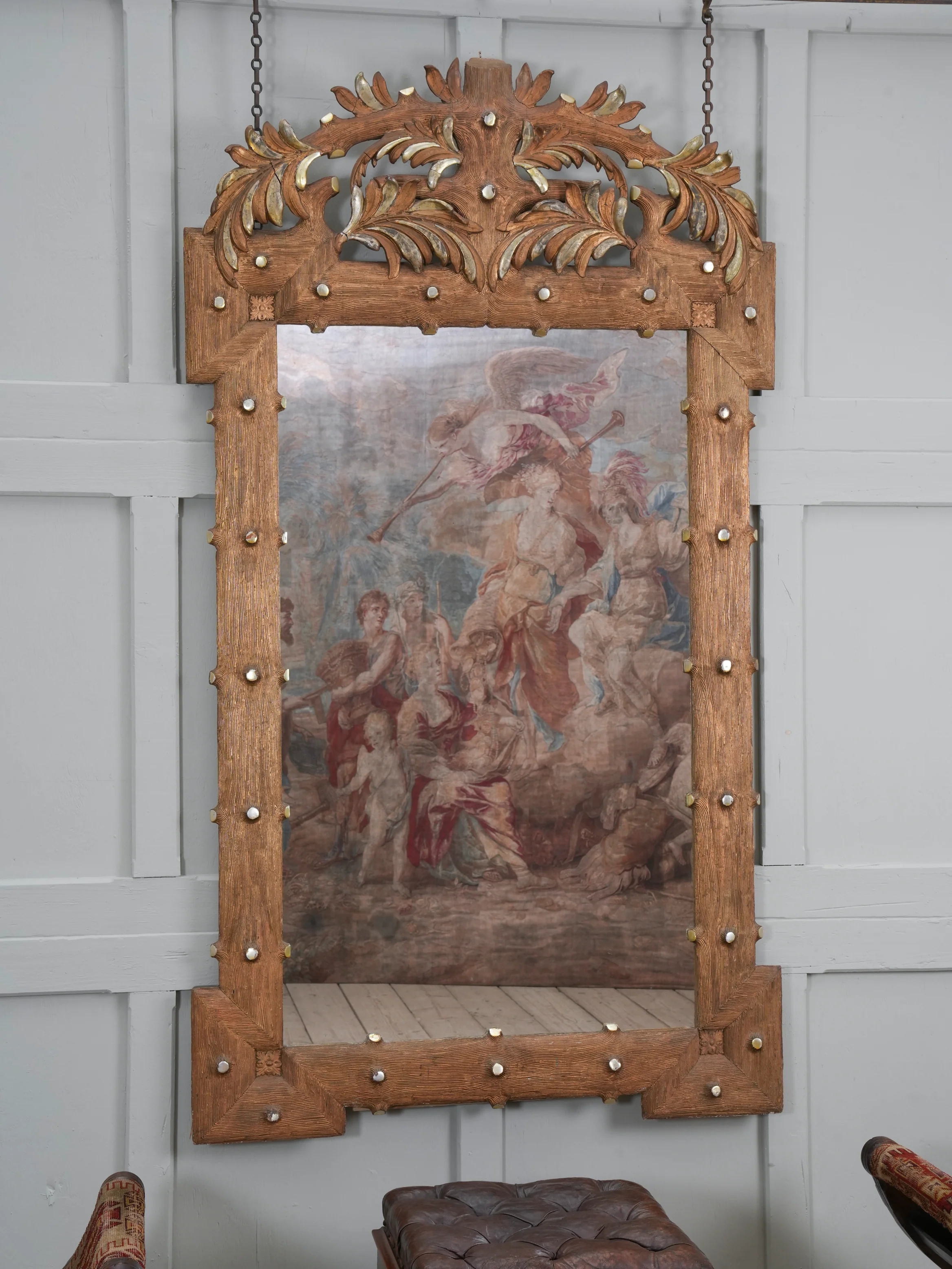A 19th Century Baltic Faux Timber Gilt Mirror - Image 10