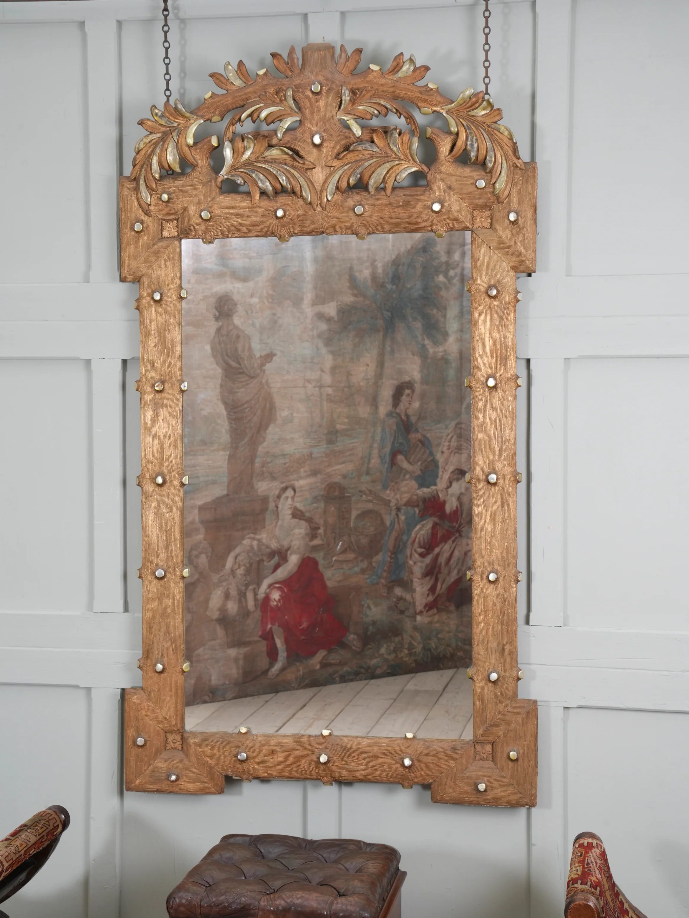 A 19th Century Baltic Faux Timber Gilt Mirror - Image 14