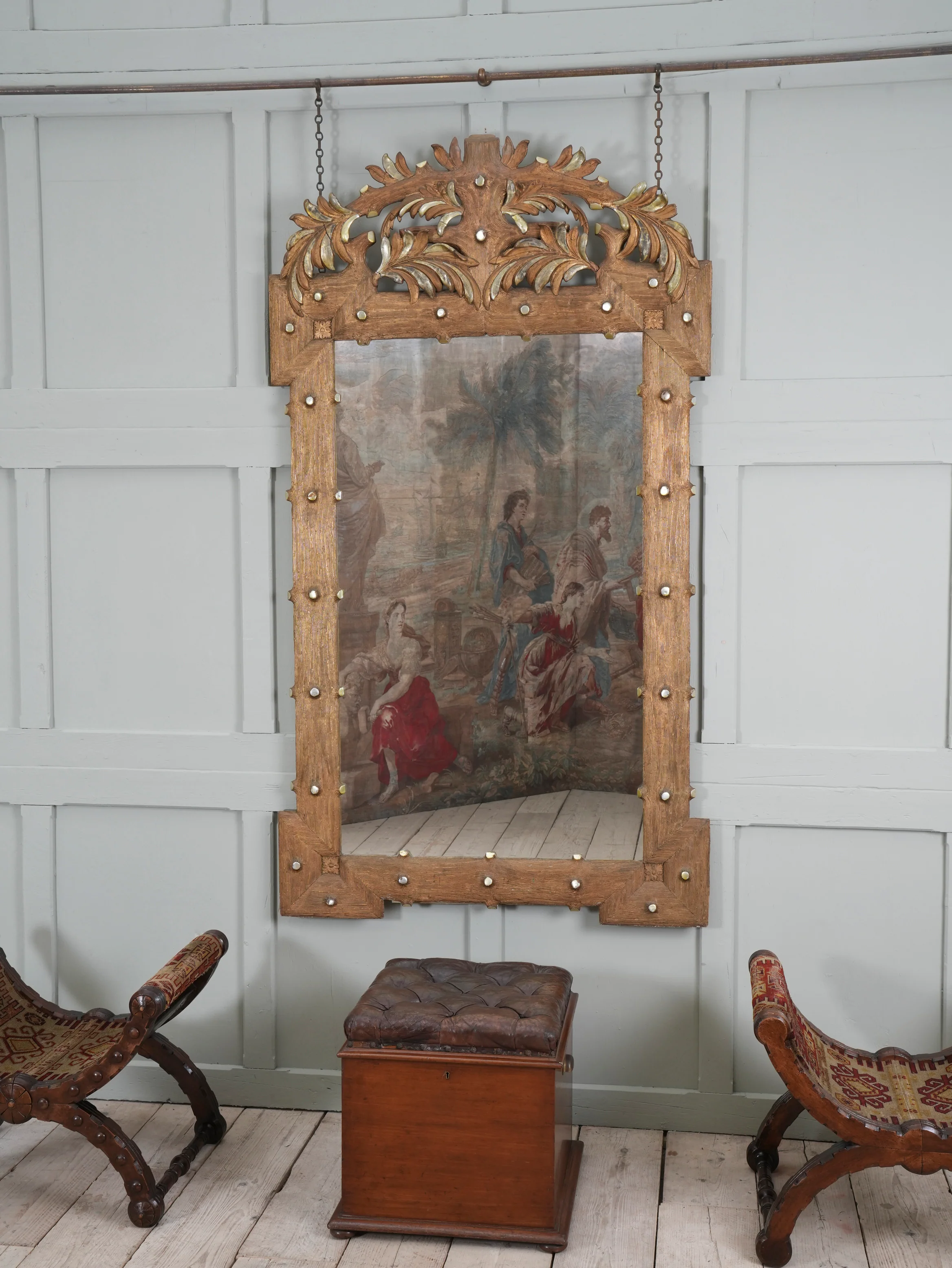 A 19th Century Baltic Faux Timber Gilt Mirror - Image 2