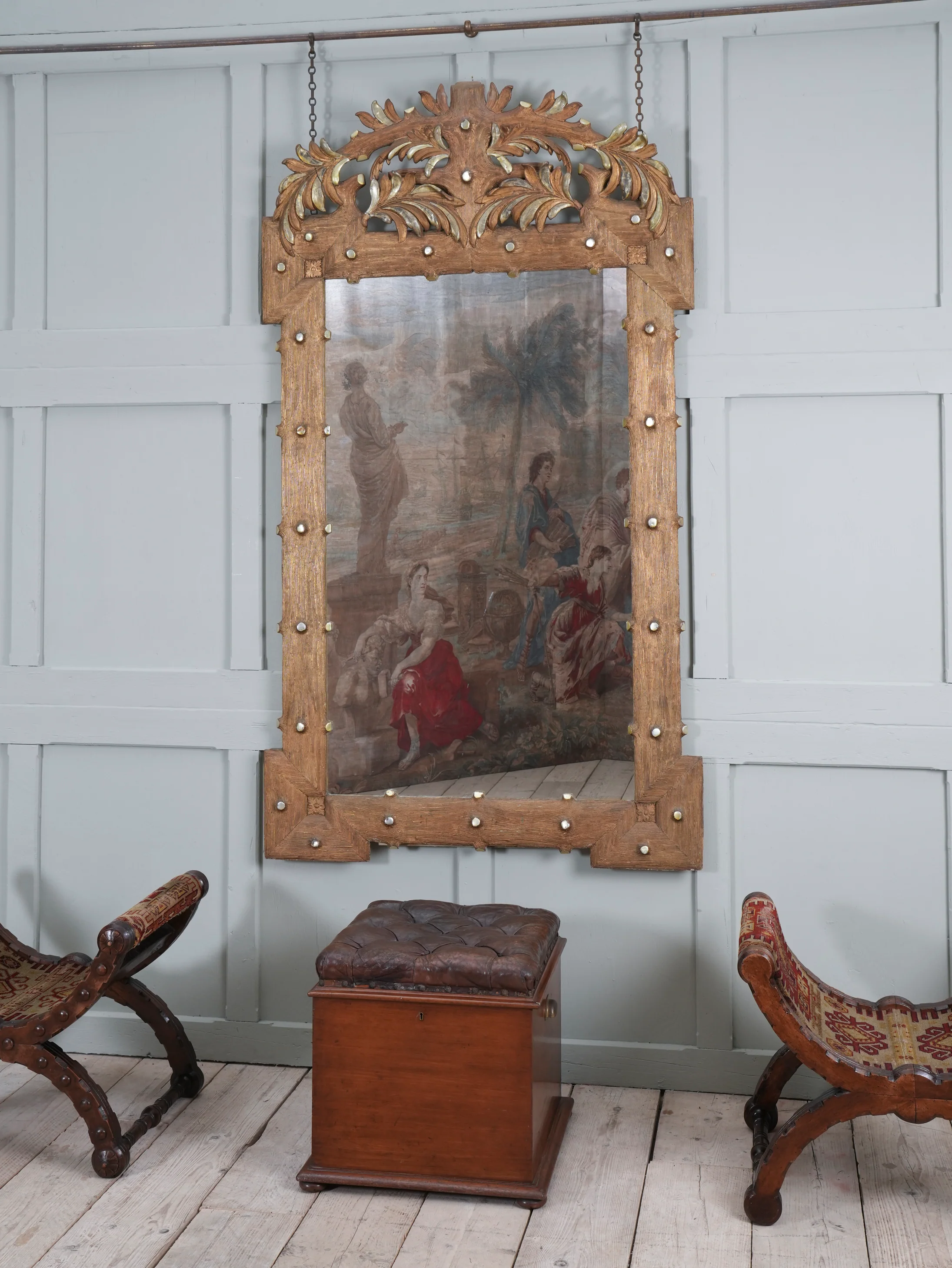 A 19th Century Baltic Faux Timber Gilt Mirror - Image 5