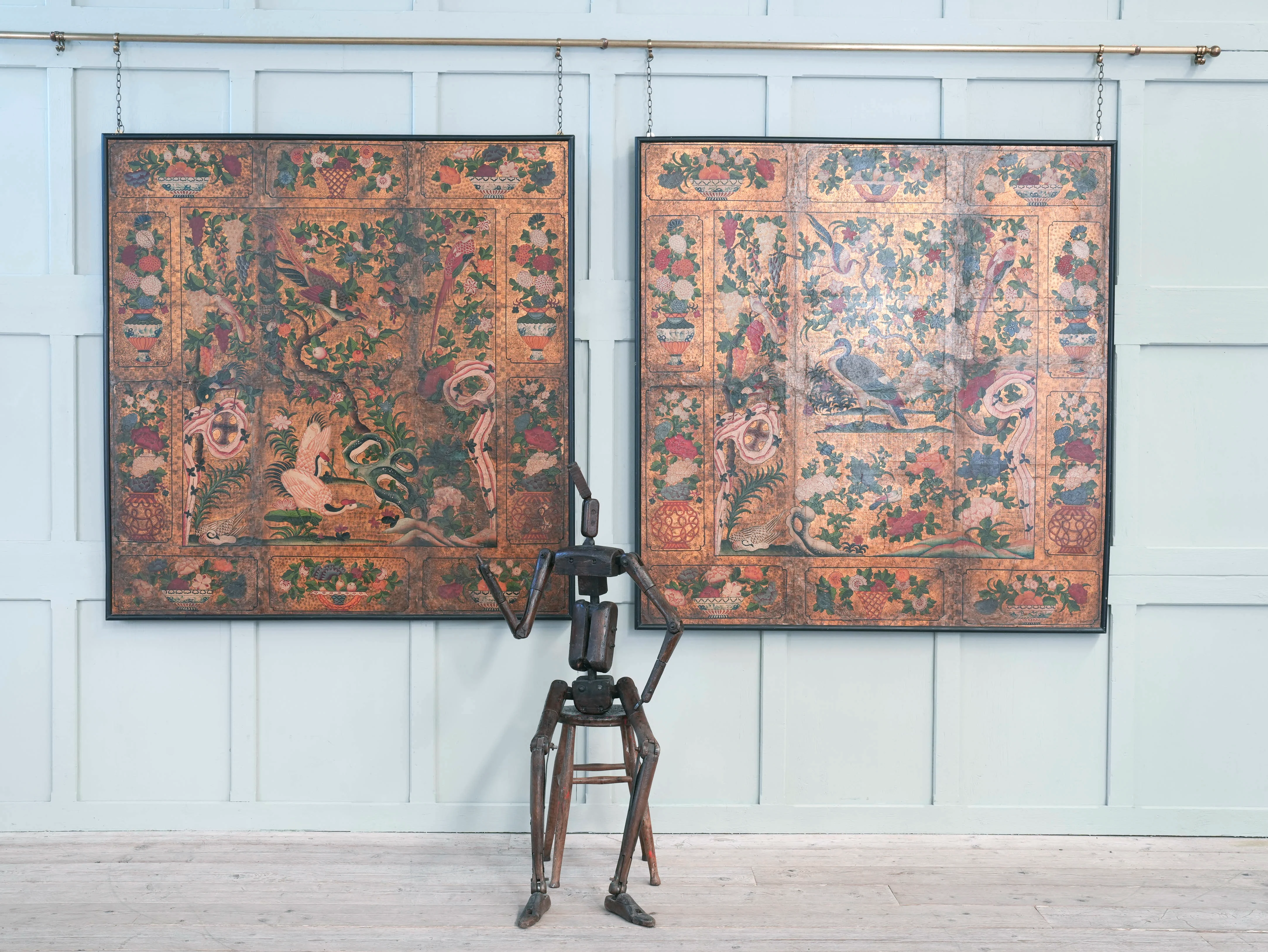 A Pair of Early 18th Century “Japanese” Leather Panels - Image 3
