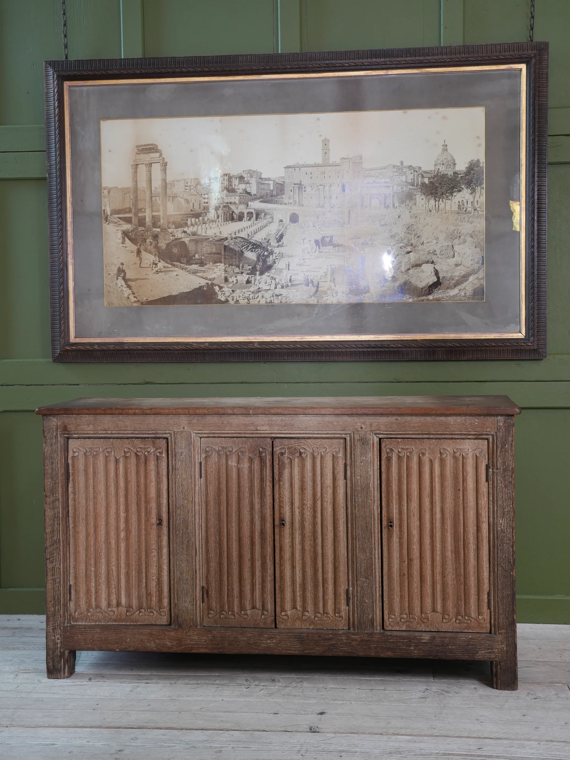 A 19th Century Limed Oak Cupboard or Server - Image 2