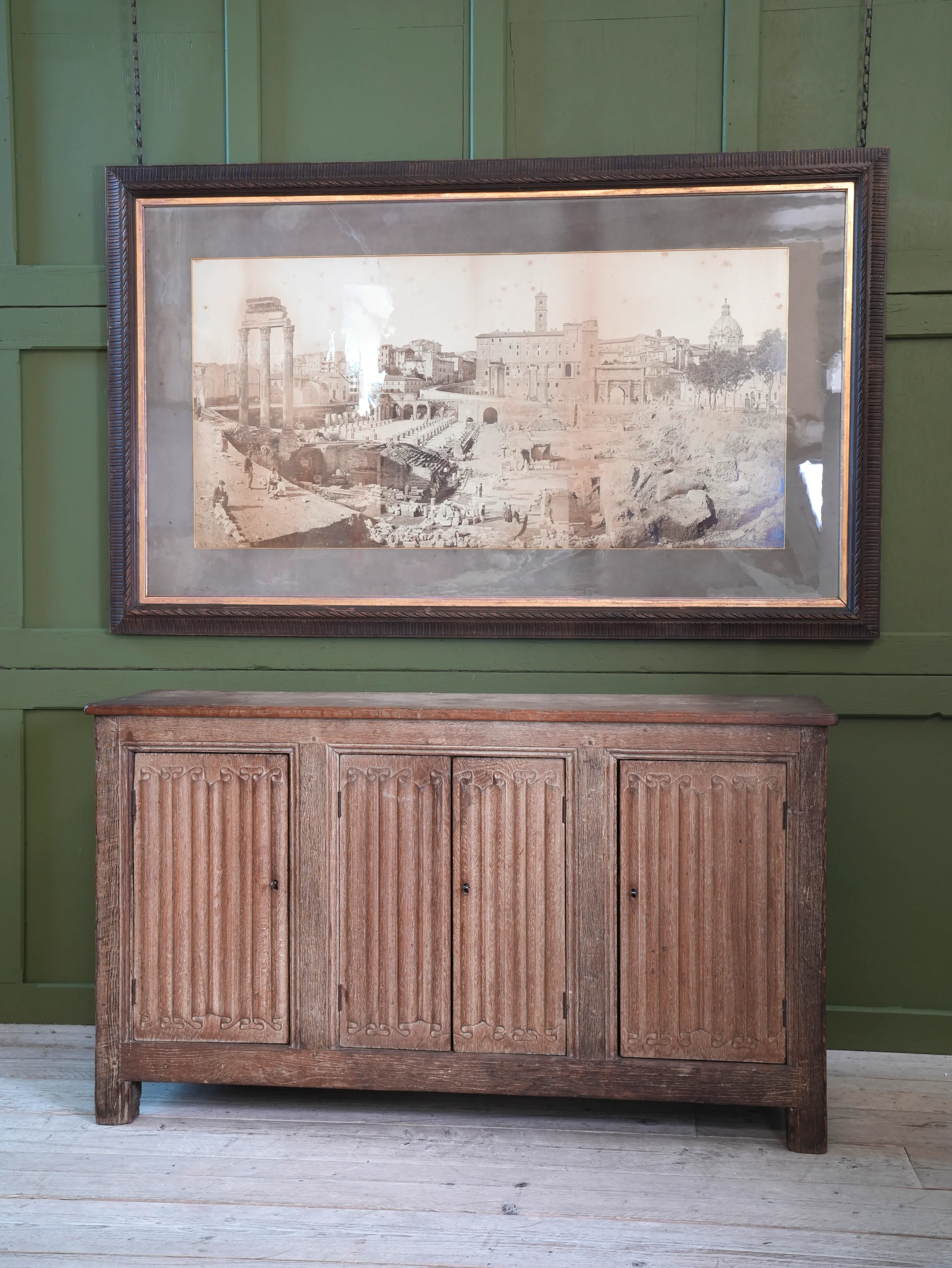 A 19th Century Limed Oak Cupboard or Server - Image 4