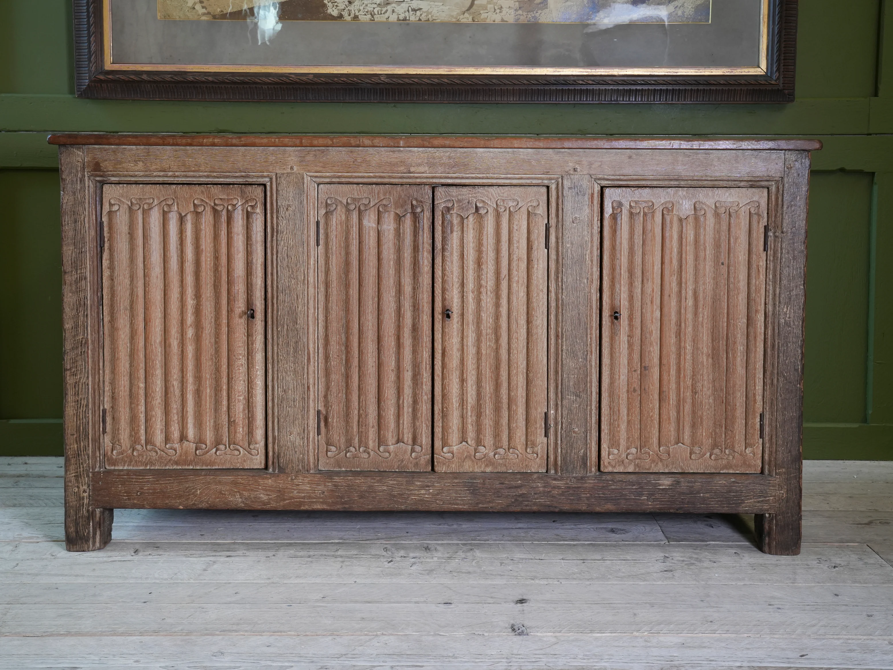 A 19th Century Limed Oak Cupboard or Server - Image 6