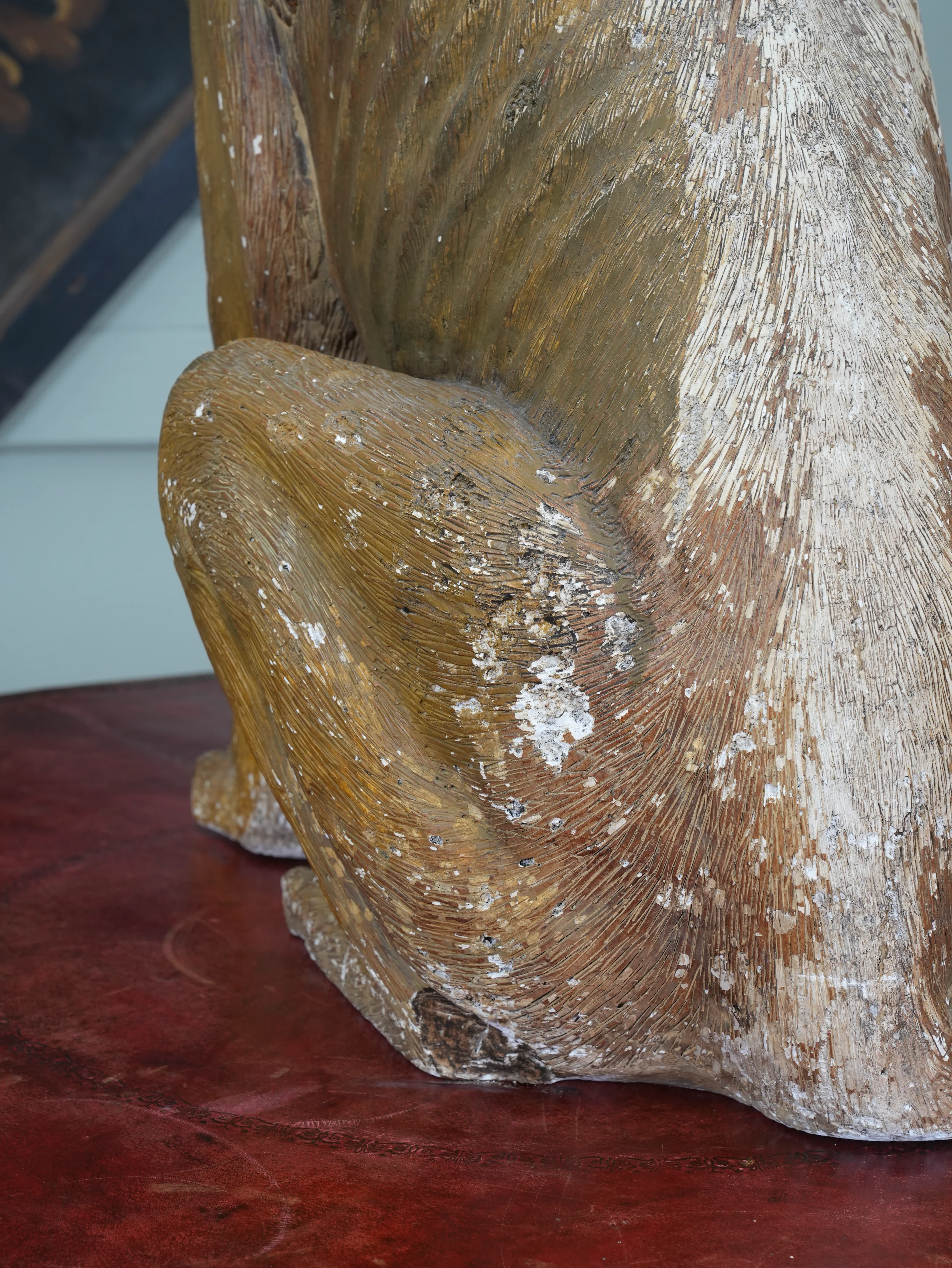 A Painted Plaster Seated Lion - Image 21