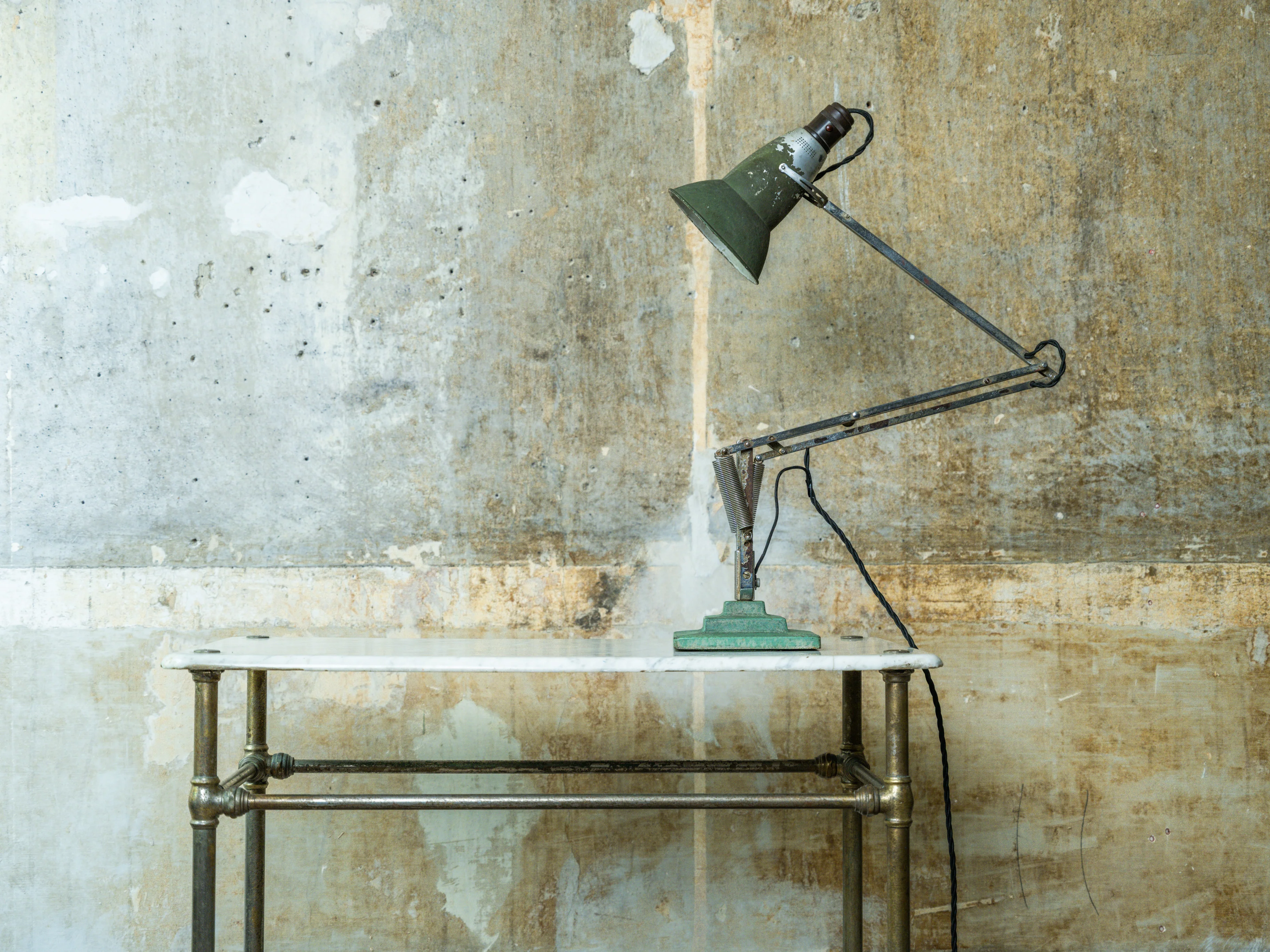 A Marble & Nickel Plated Brass Console Table - Image 12