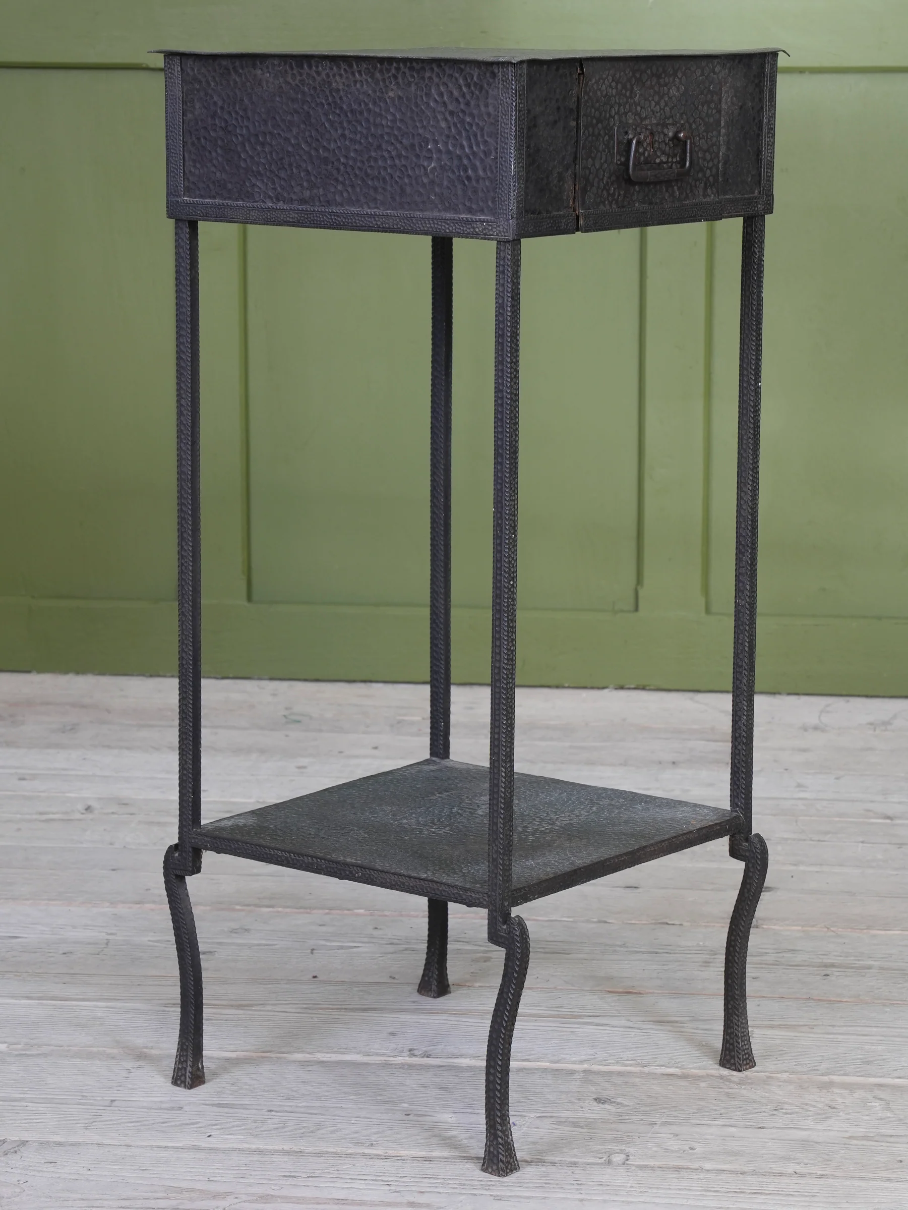A Beaten Metal Secessionist Side Table - Image 2