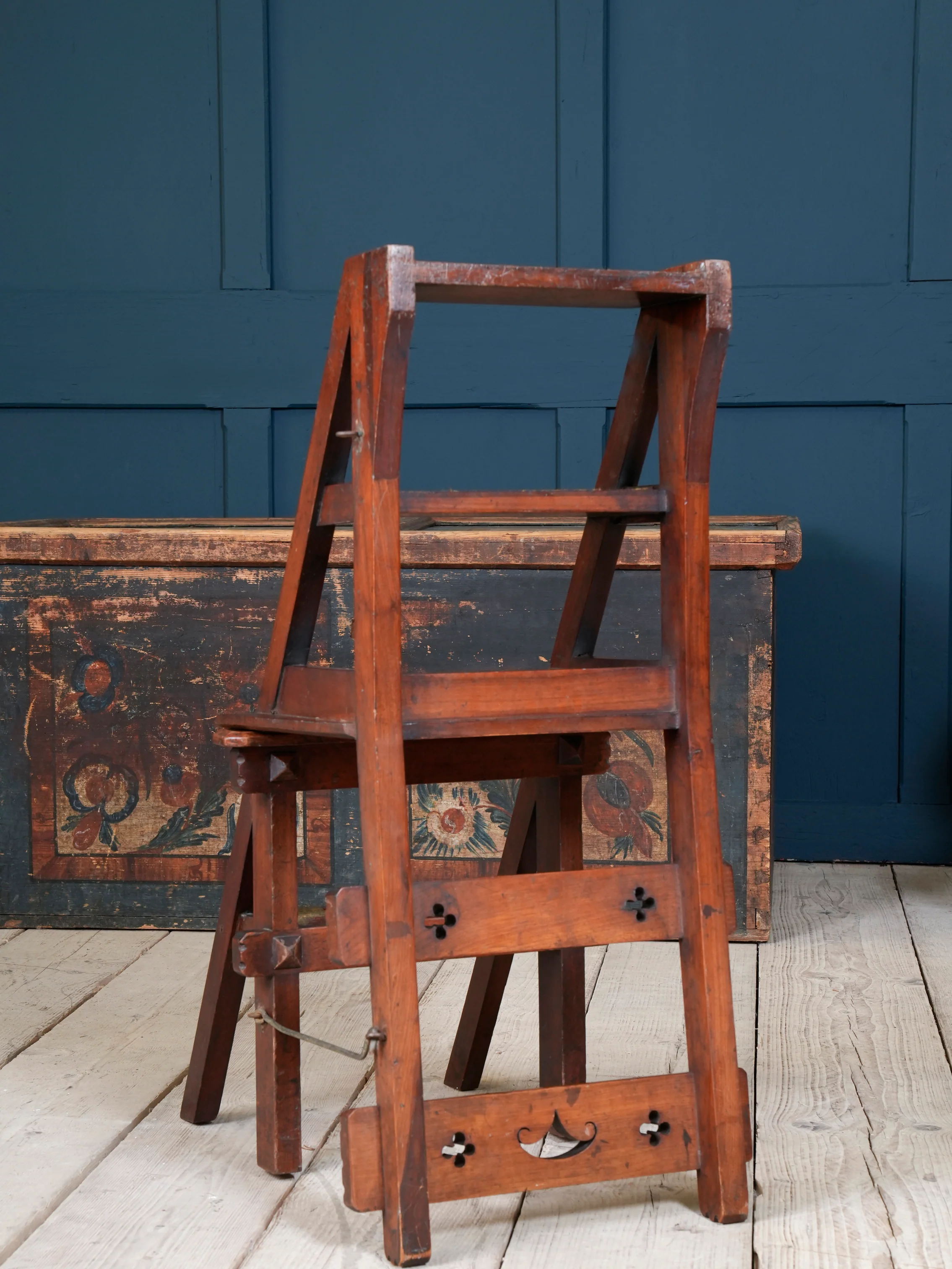 A Walnut Gothic Revival Metamorphic Chair - Image 9