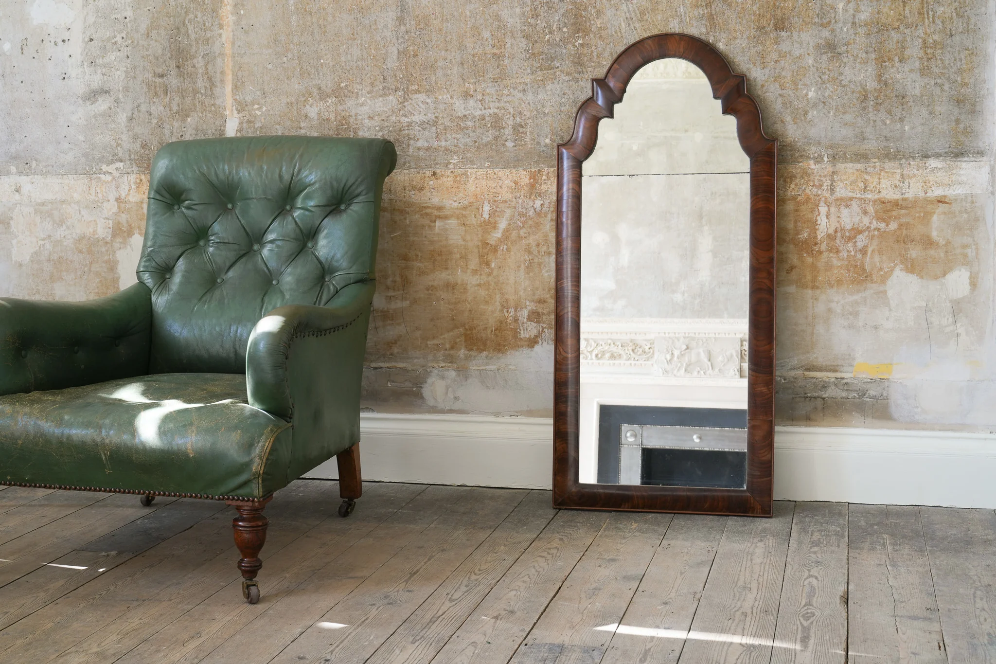 A 19th Century Walnut Pier Mirror - Image 6