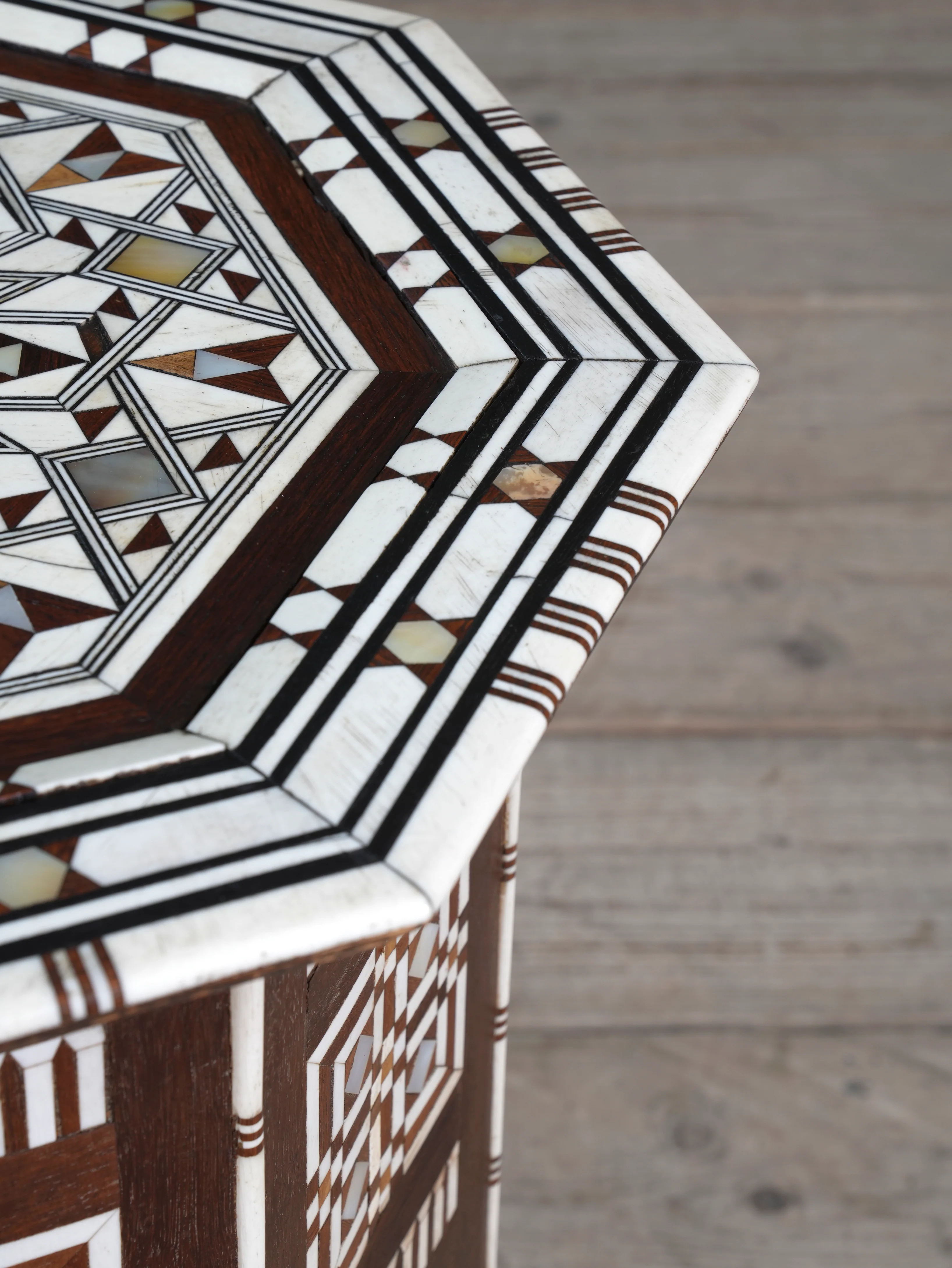 A Moorish Mother of Pearl Inlaid Occasional Table - Image 6
