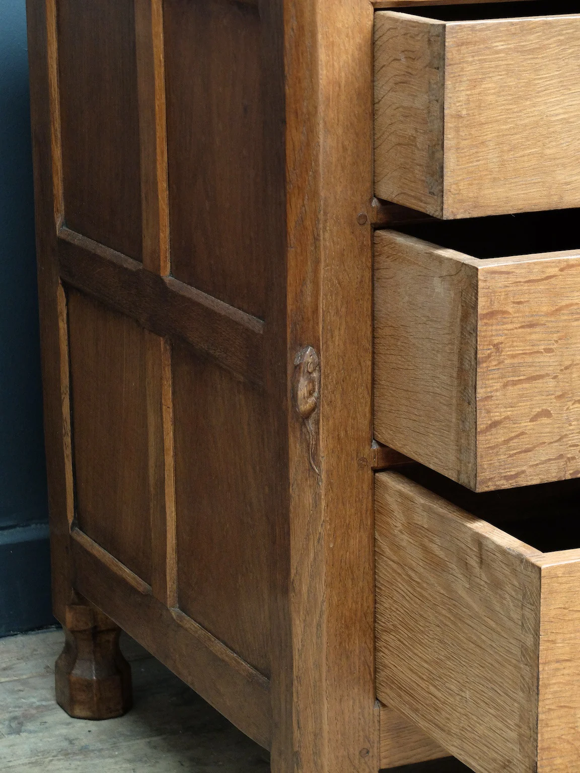 Mouseman Kneehole Desk - Image 7