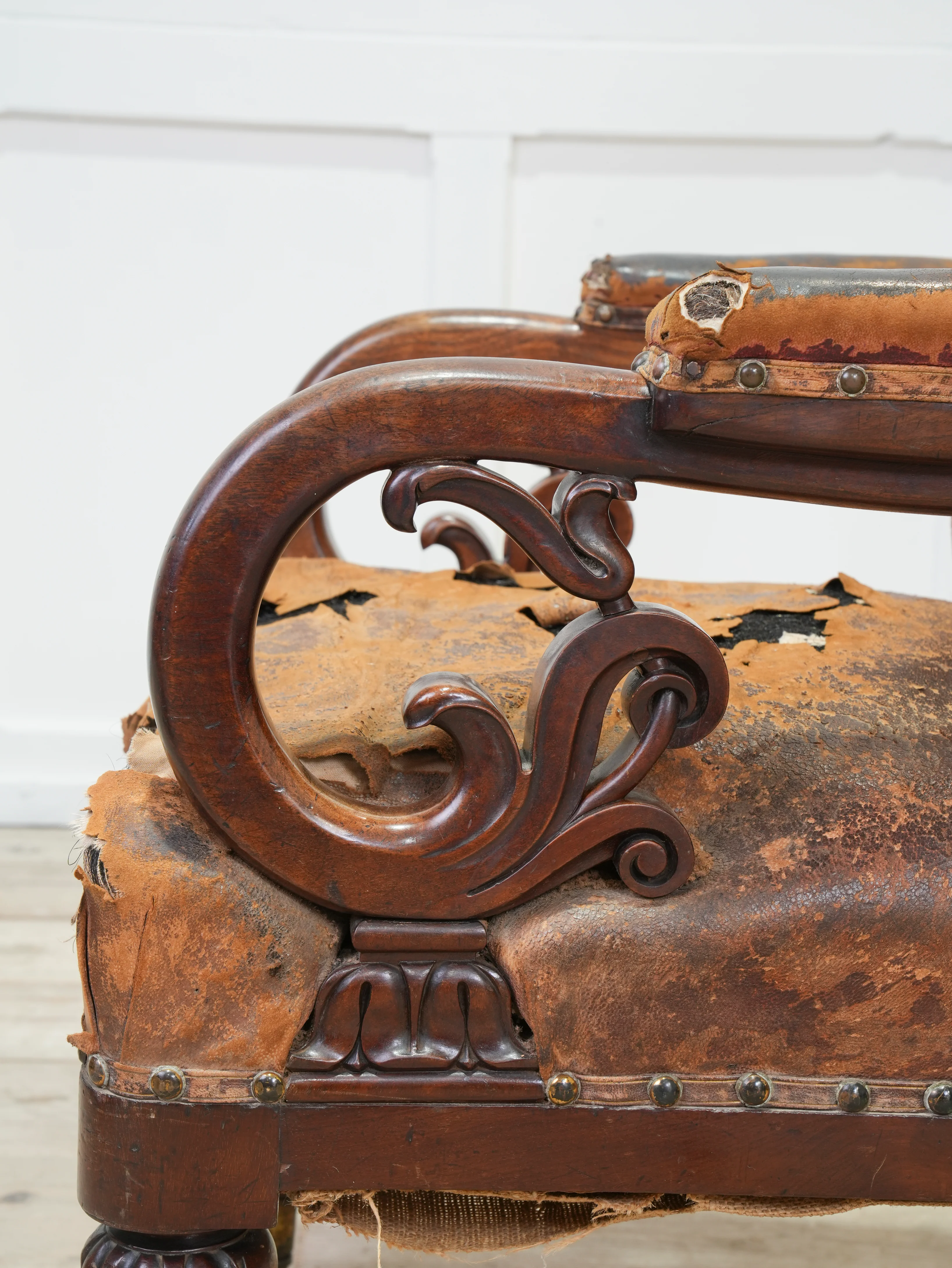 A 19th Century Neo- Classical Mahogany Library Chair - Image 8