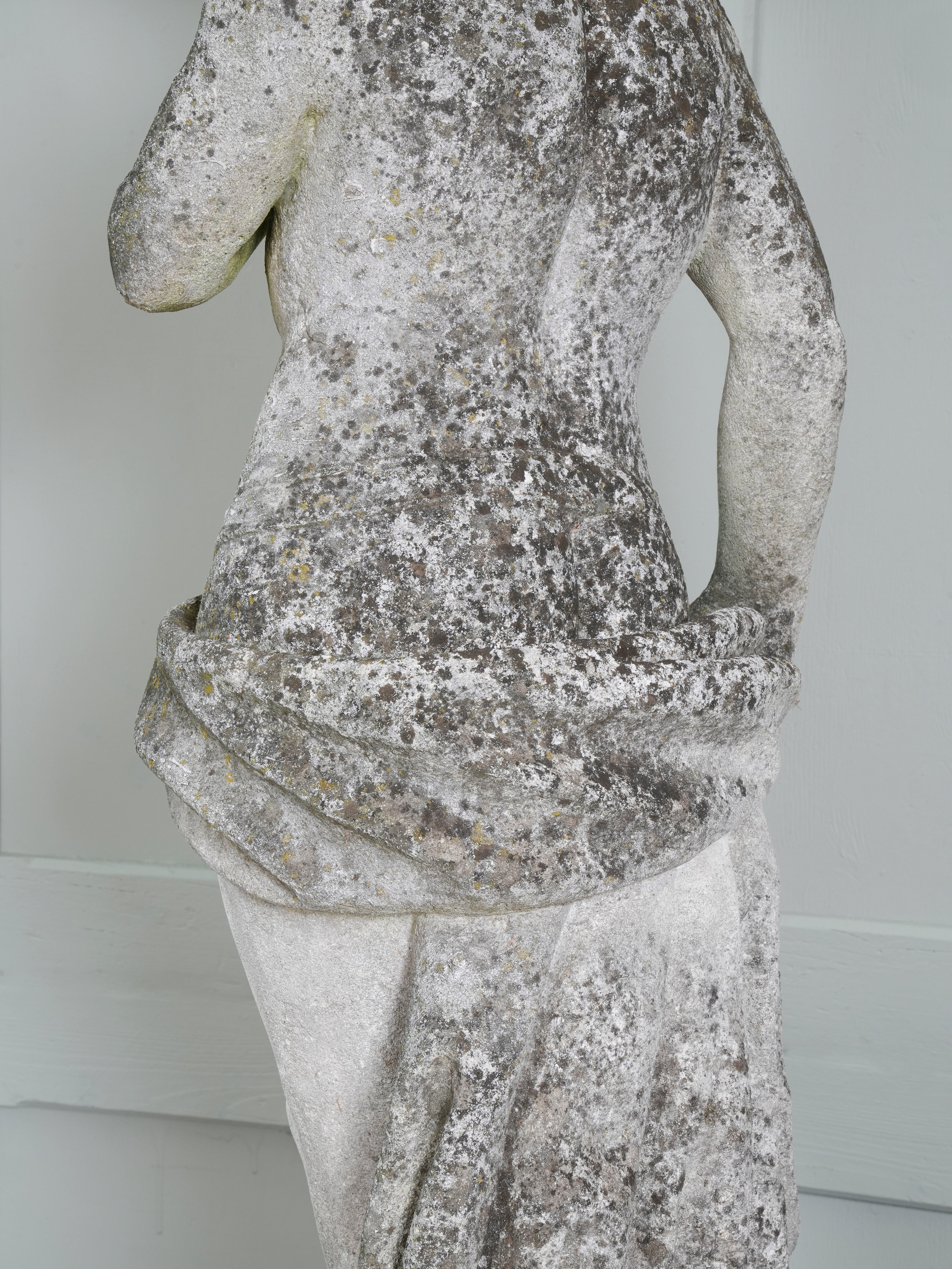 A Carved Stone Standing Male Figure with Crown - Image 12