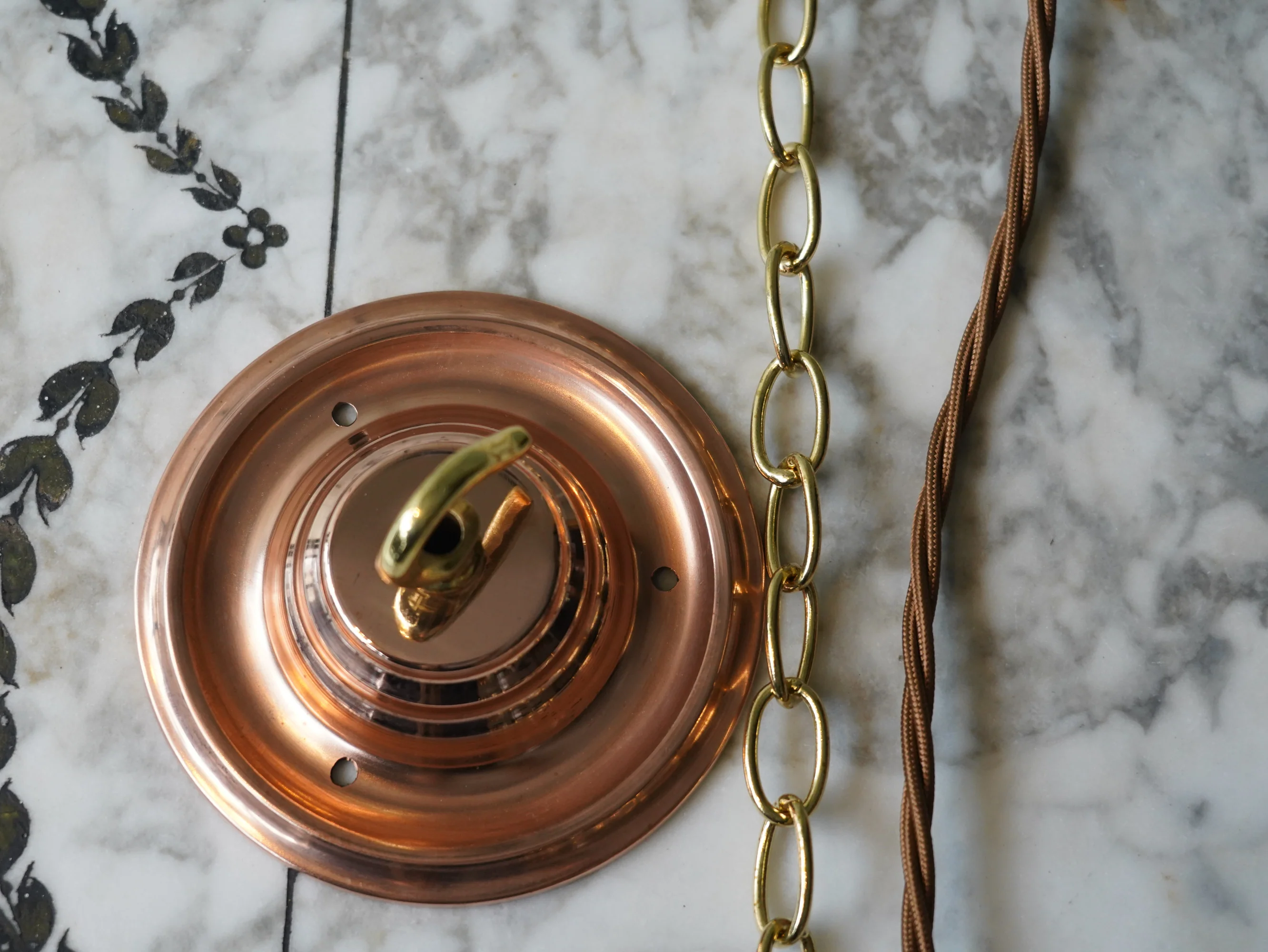 The Draughtsman Opaline Glass Pendant Light in Polished Copper - Image 8