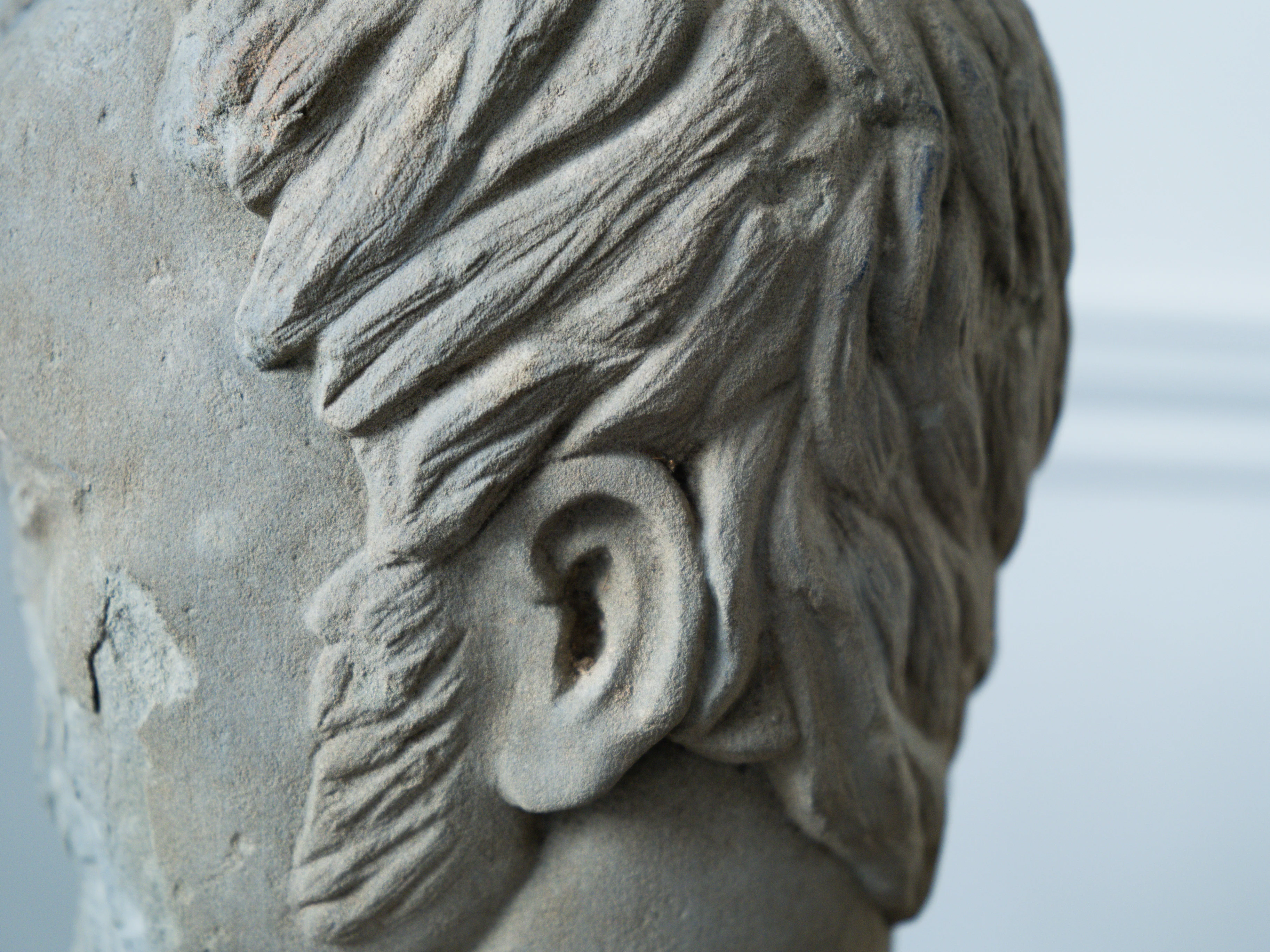 An 18th Century Carved Stone Male Bust - Image 11