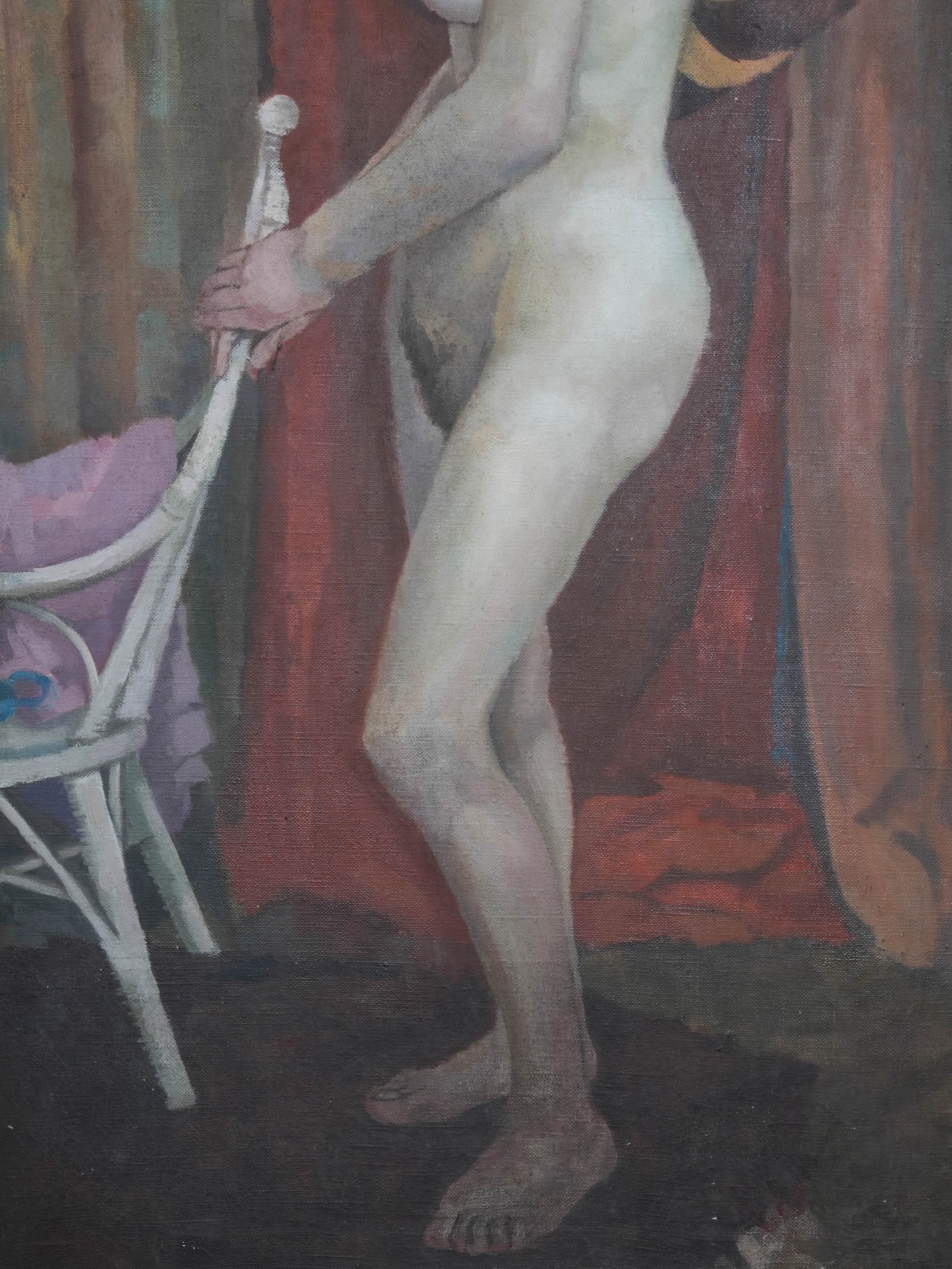 A Female Nude Oil on Canvas - Image 3