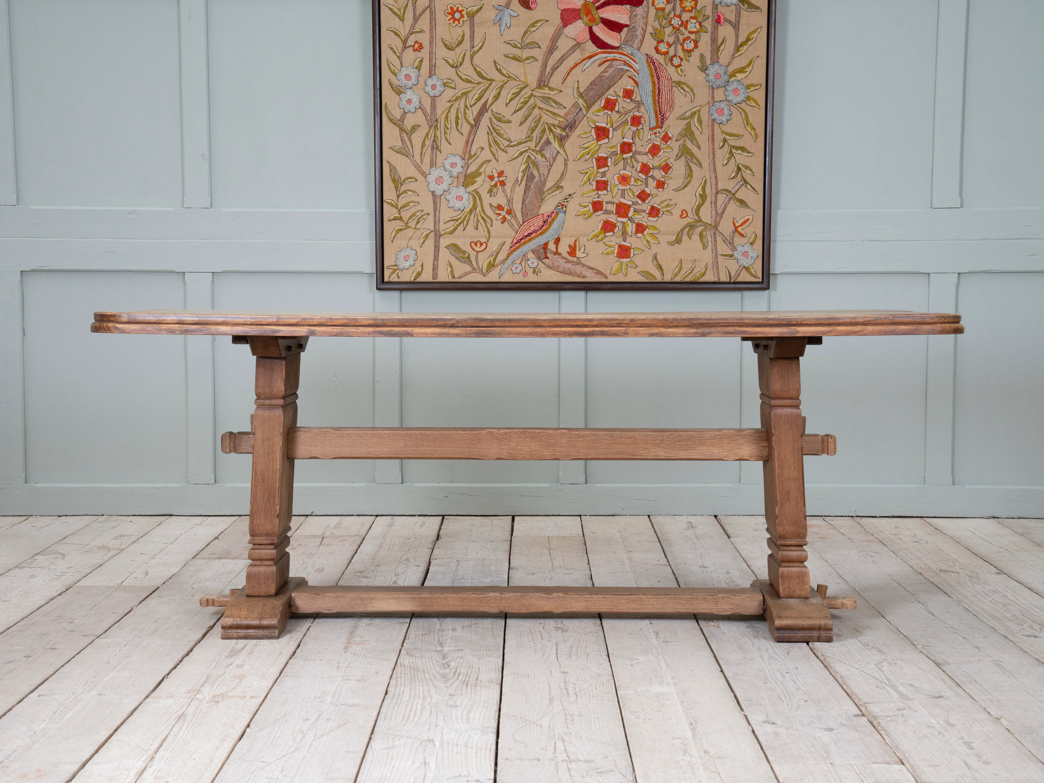 English Oak Arts & Crafts Refectory Table - Image 10