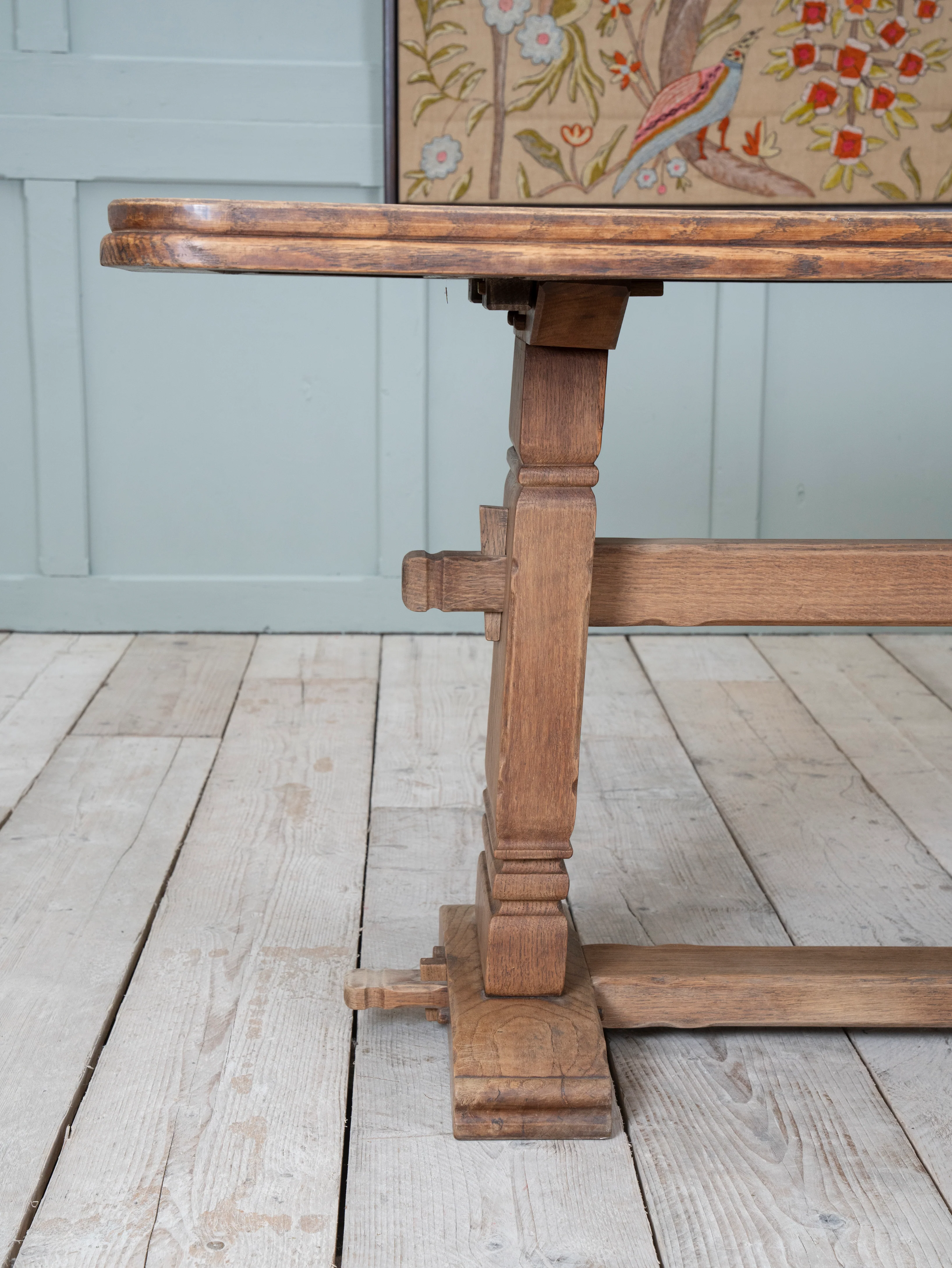English Oak Arts & Crafts Refectory Table - Image 7