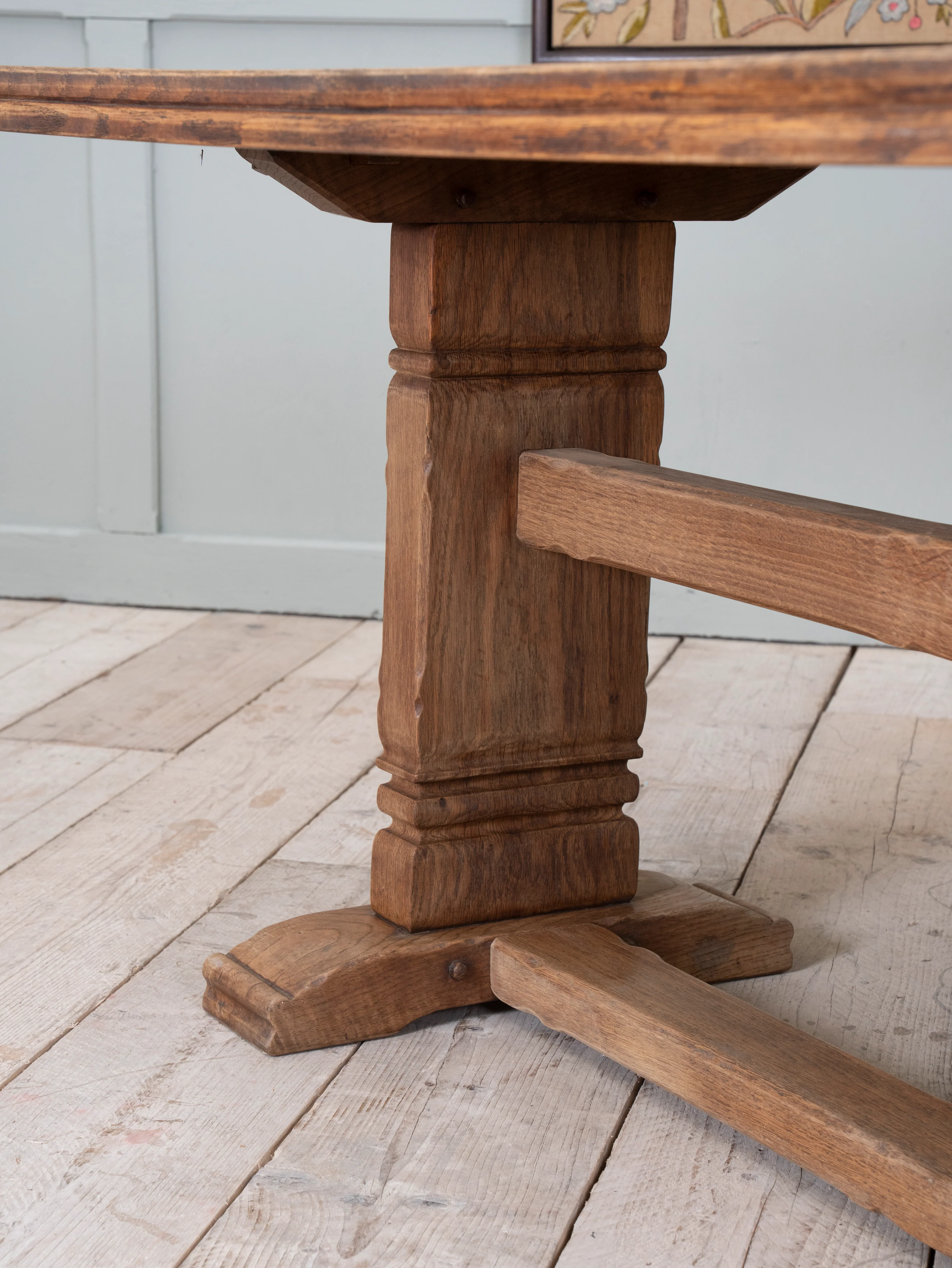 English Oak Arts & Crafts Refectory Table - Image 9