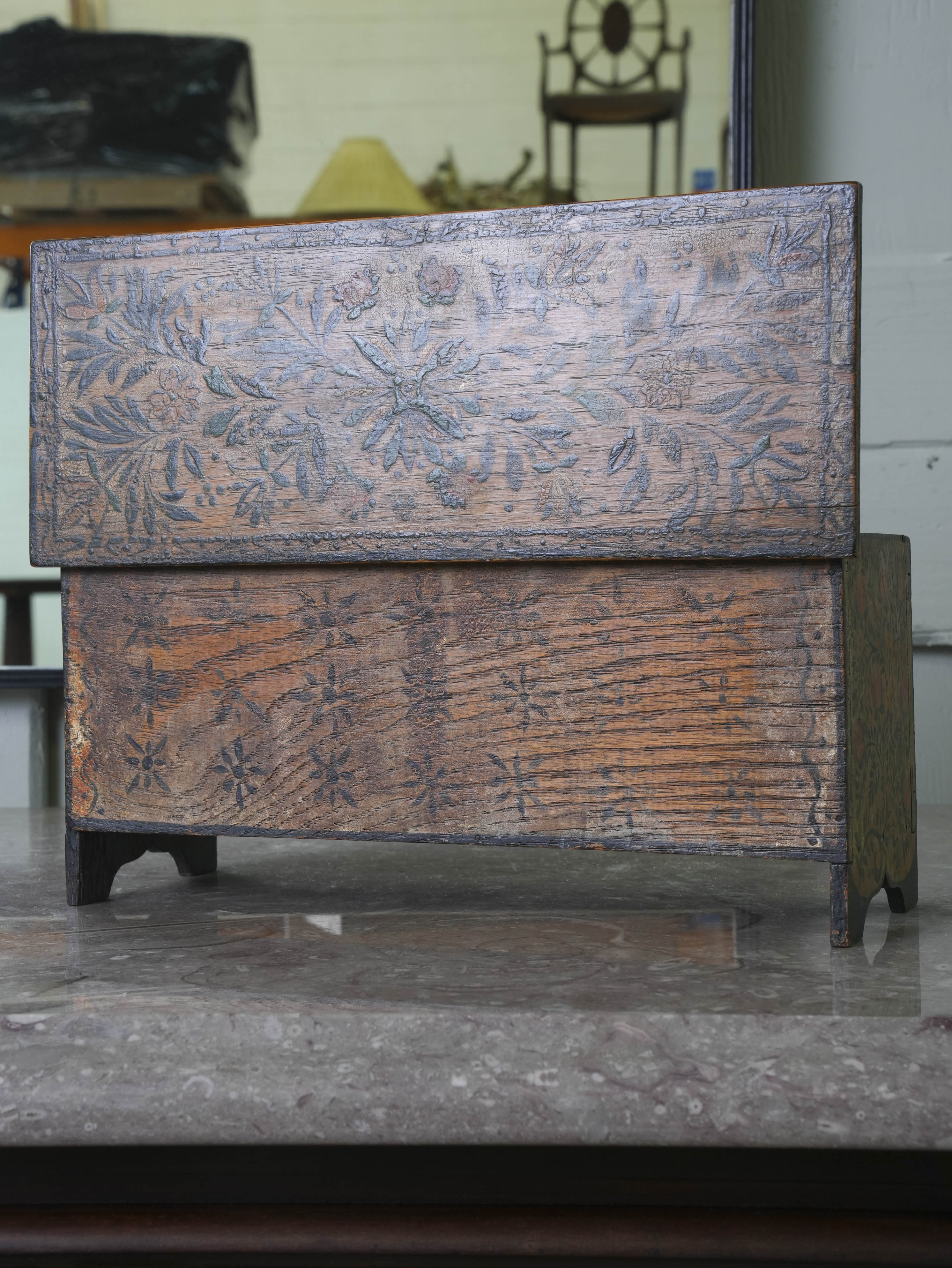 Arts & Crafts Painted Box - Image 9
