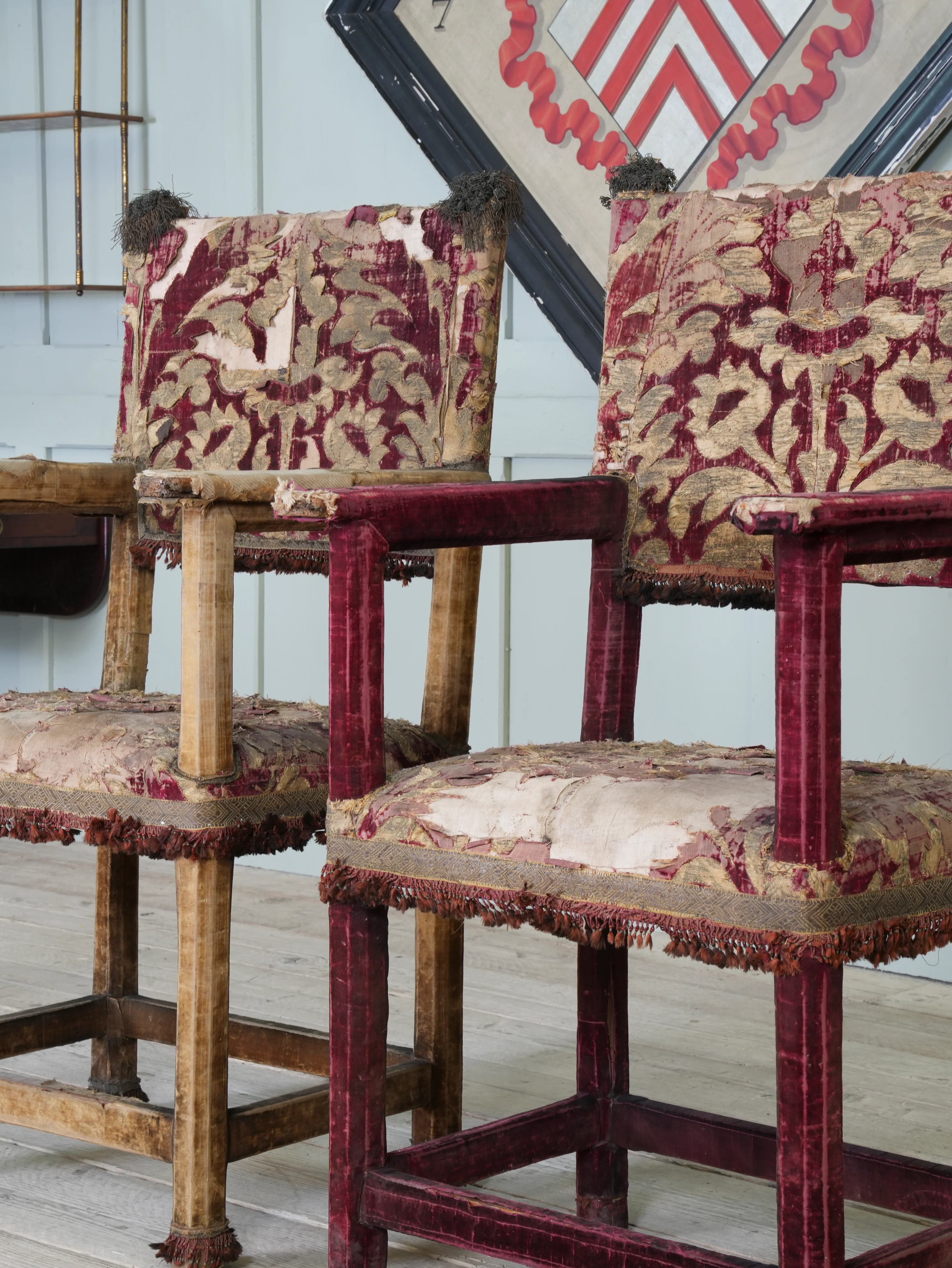 A Pair of Velvet Chairs in the manner of Lenygon & Sons - Image 6