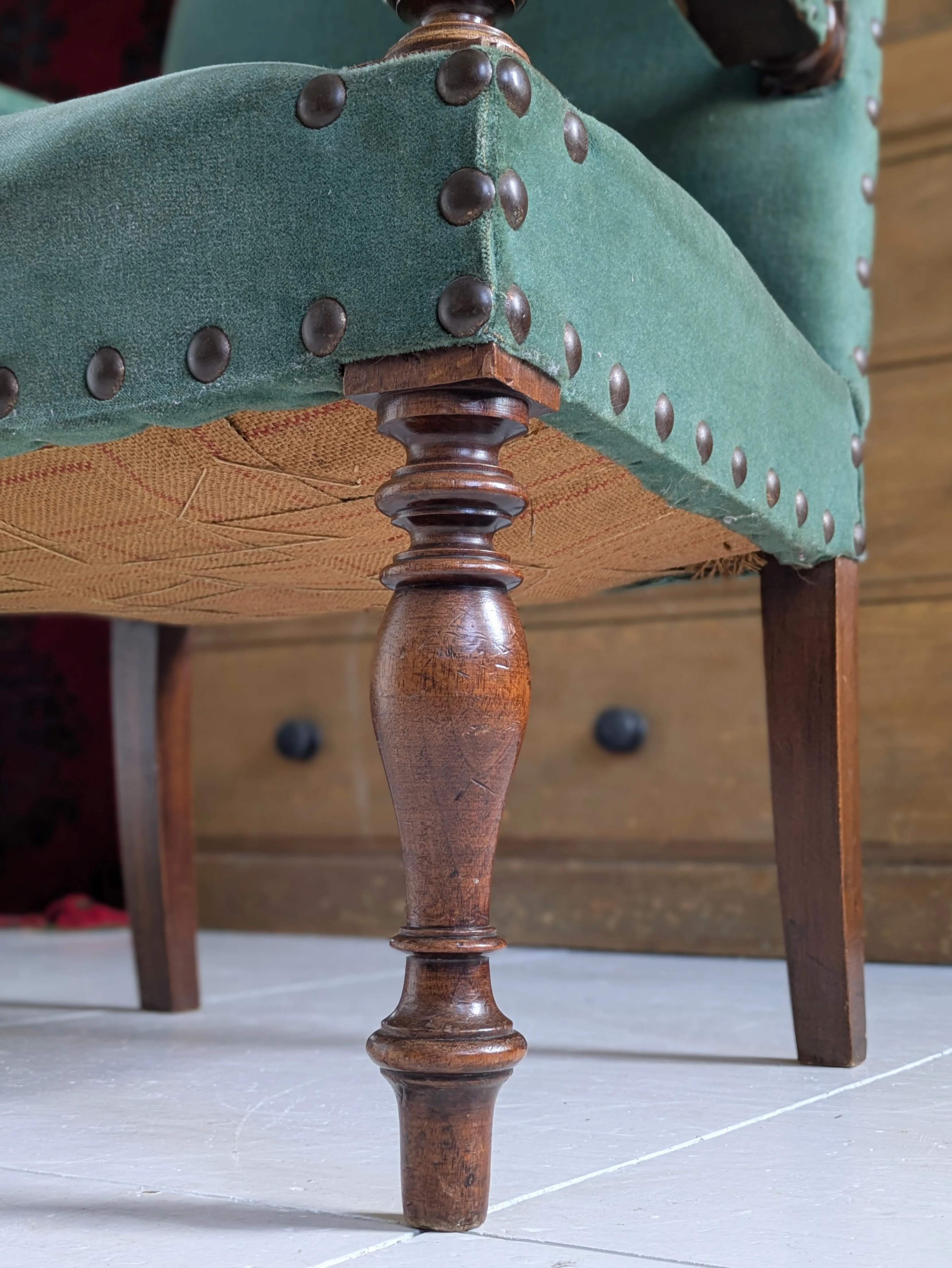 A Pair of 19th Century Walnut Armchairs - Image 15