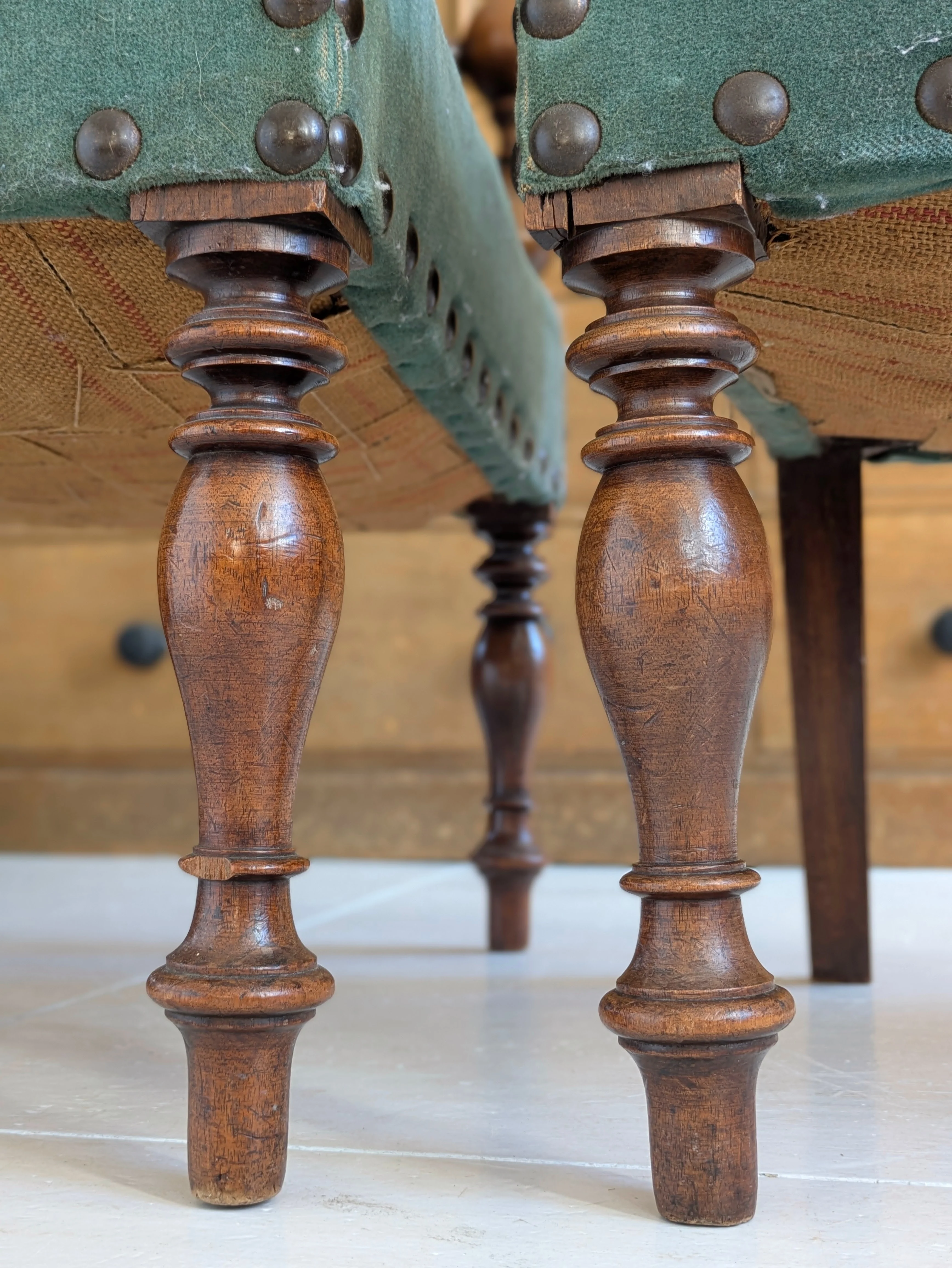 A Pair of 19th Century Walnut Armchairs - Image 9