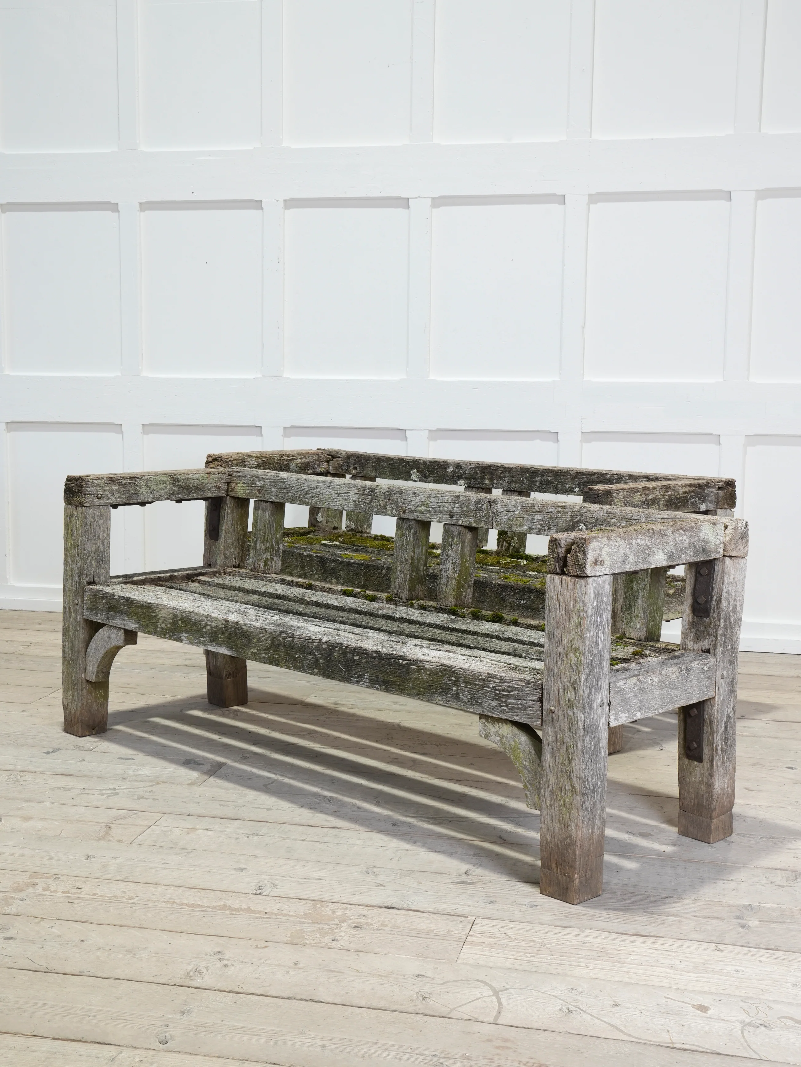 A Pair of Oak Estate Benches - Image 2