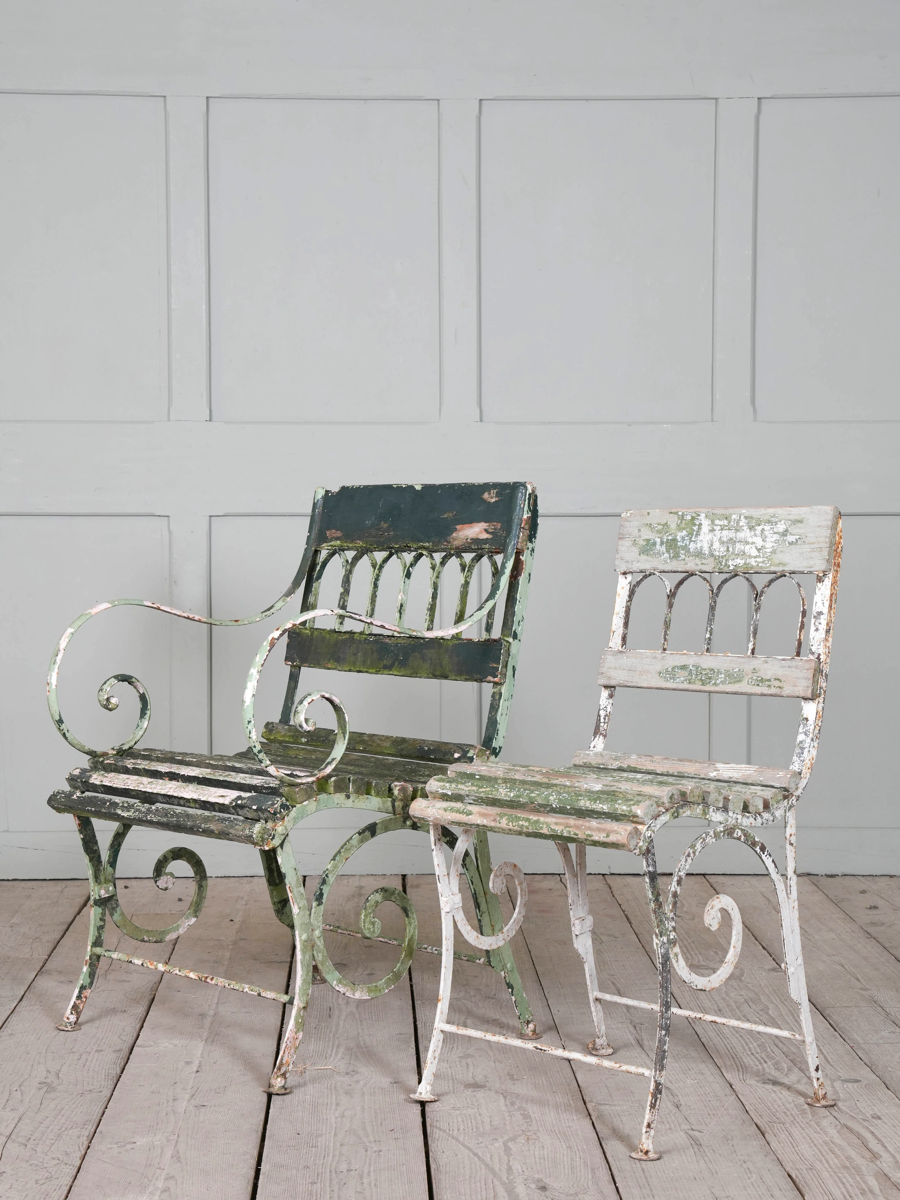 Two Wrought Iron Garden Chairs - Image 2