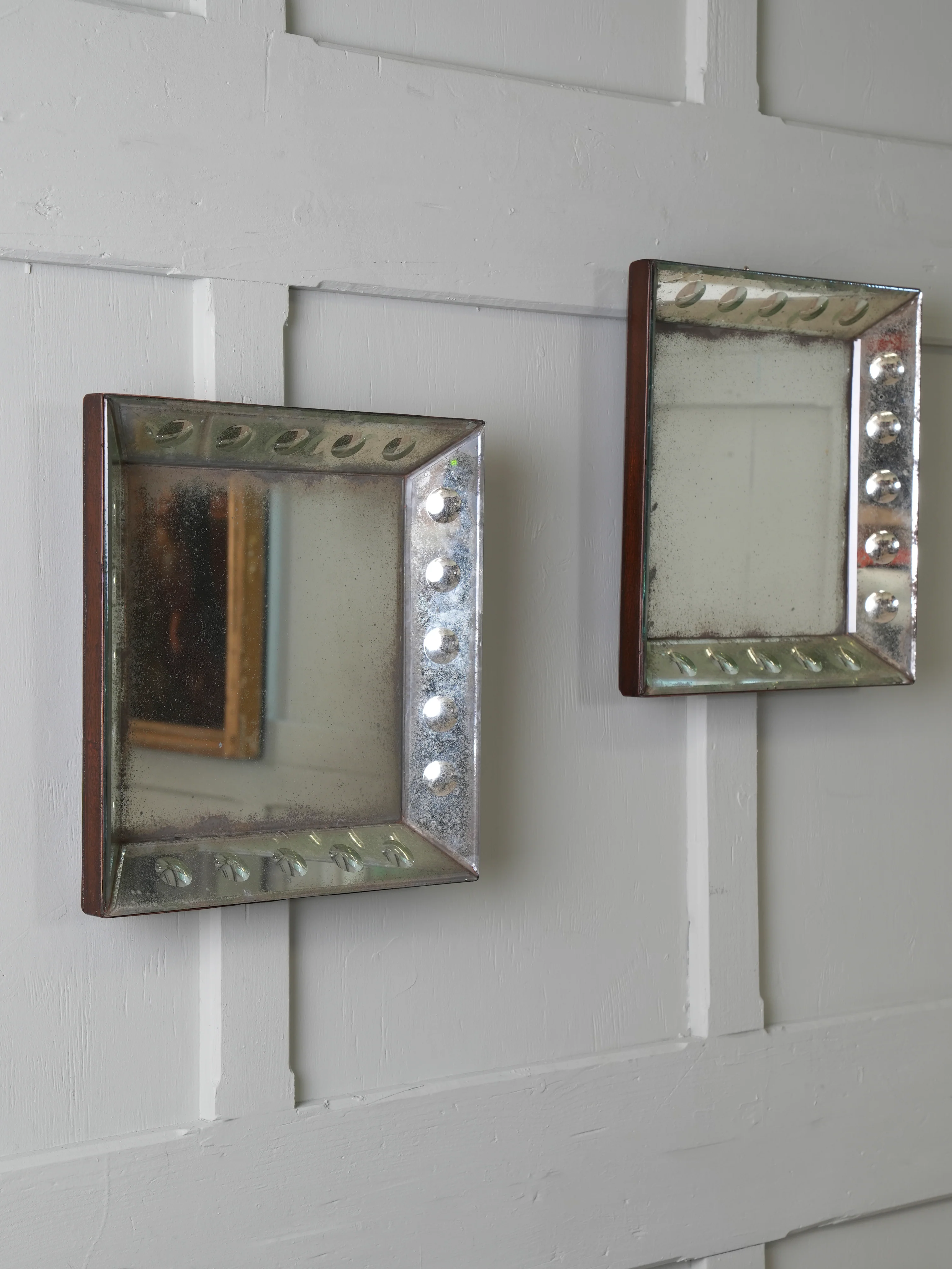 A Pair of Bevelled Wall Mirrors - Image 4