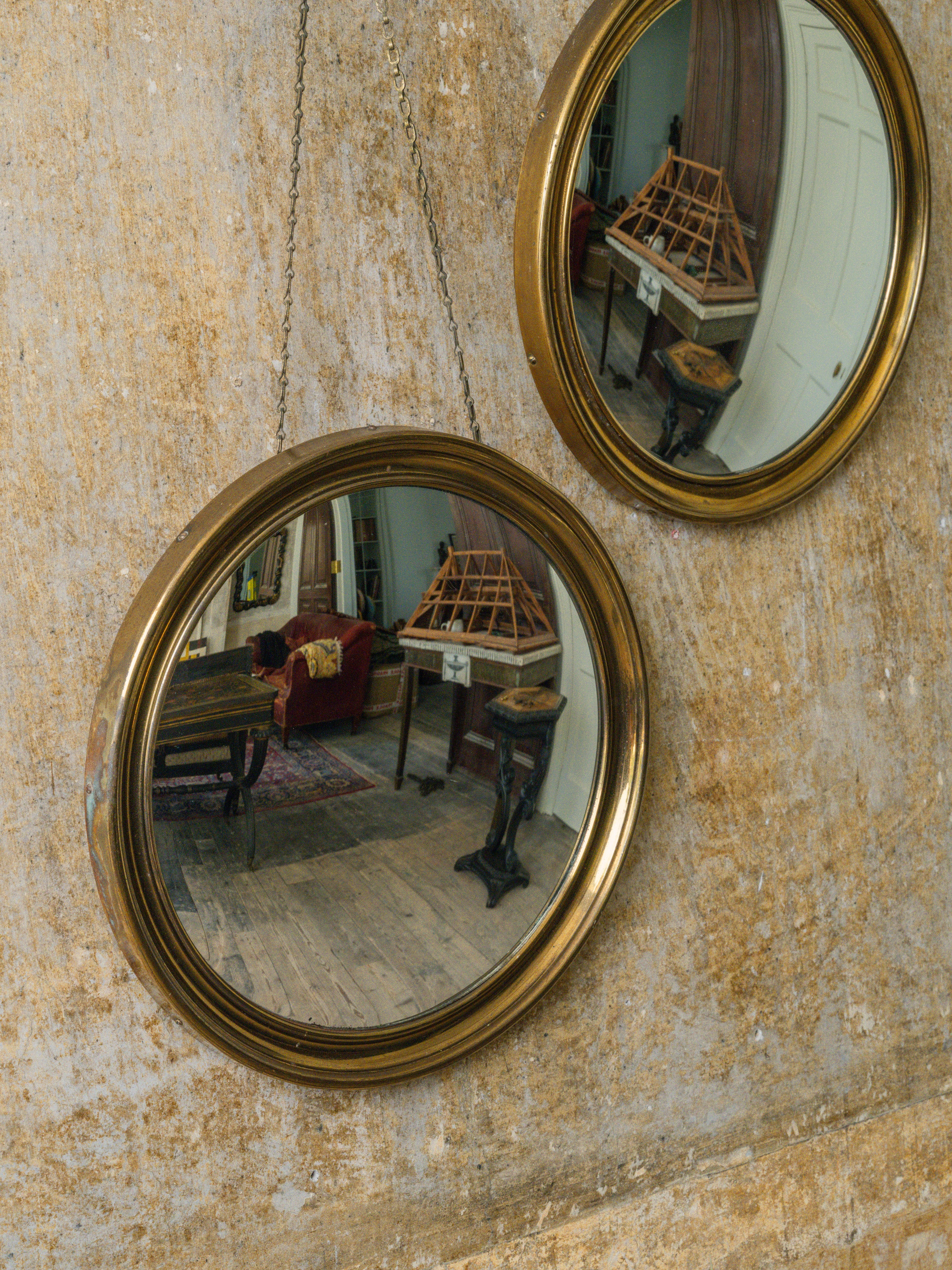 A Pair of Brass Mirrors - Image 3