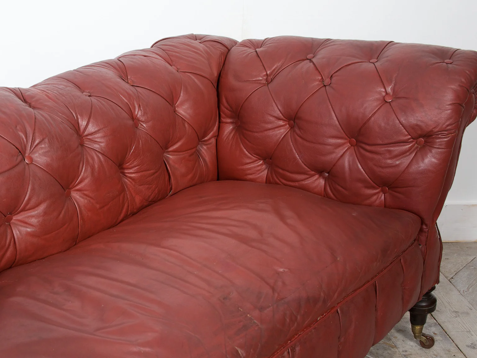 Leather Drop Arm Chesterfield - Image 7