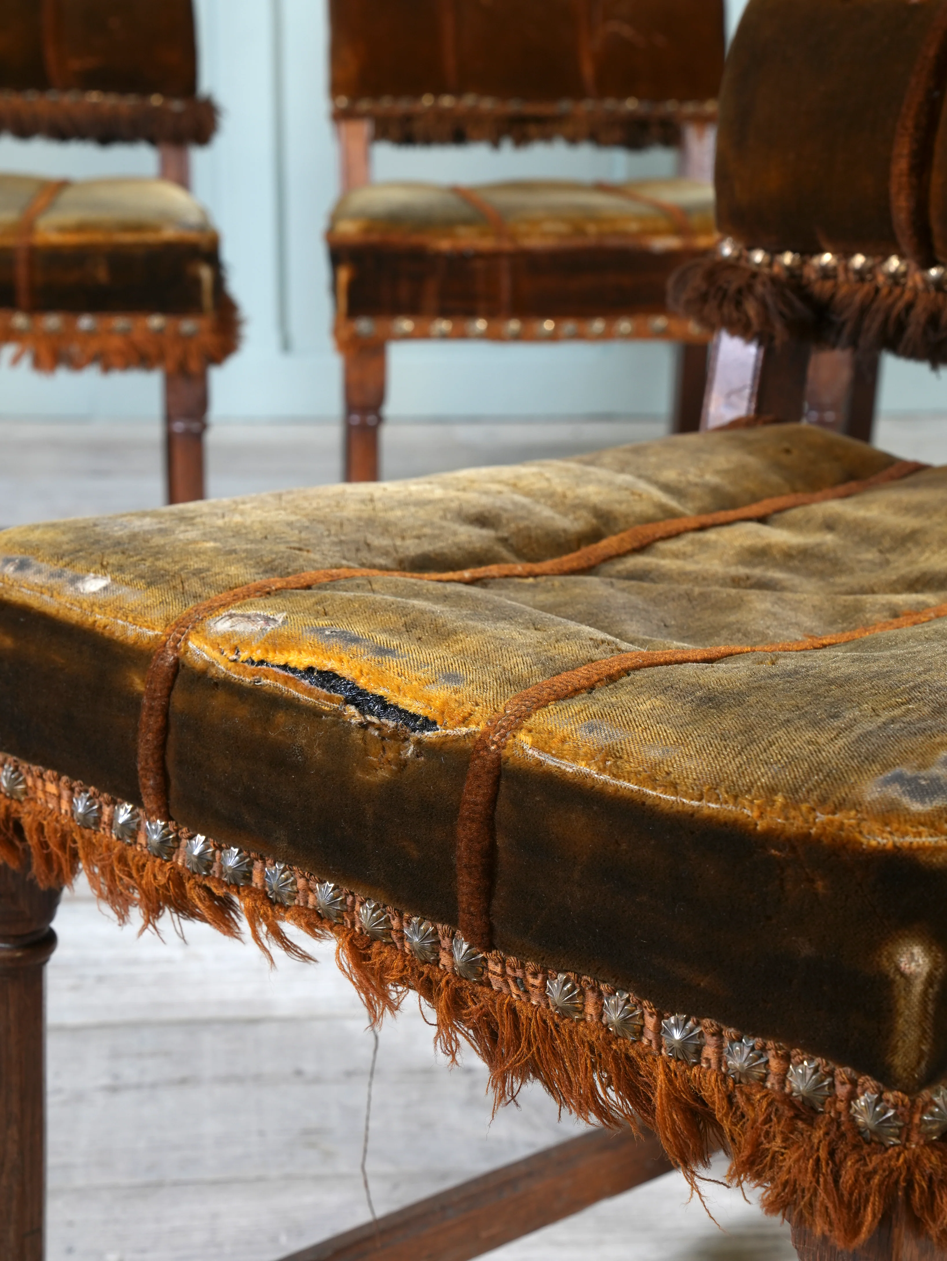 A Set of Four Oak Renaissance Revival Side Chairs - Image 9