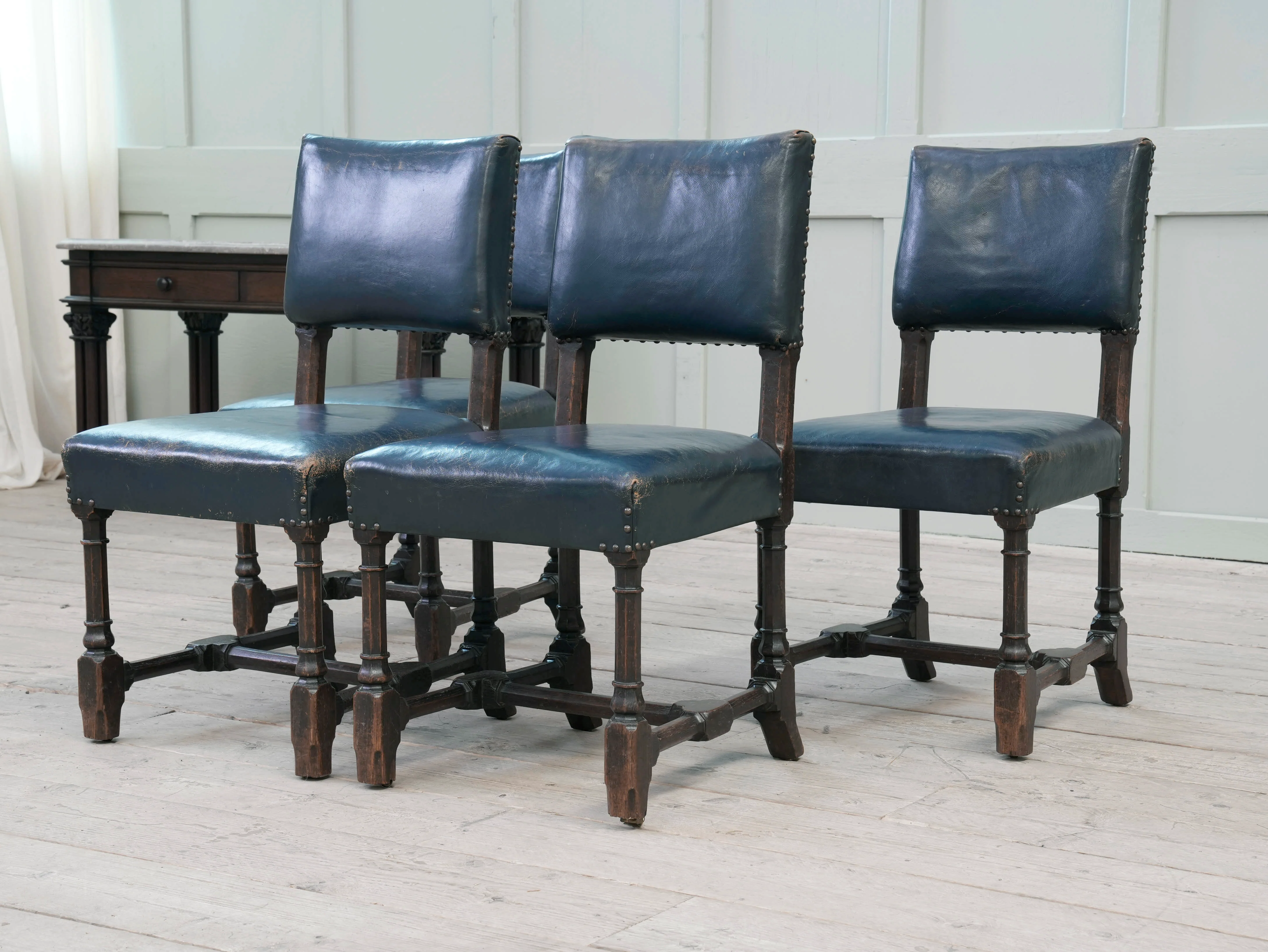 Four Pugin Portcullis Chairs - Image 5