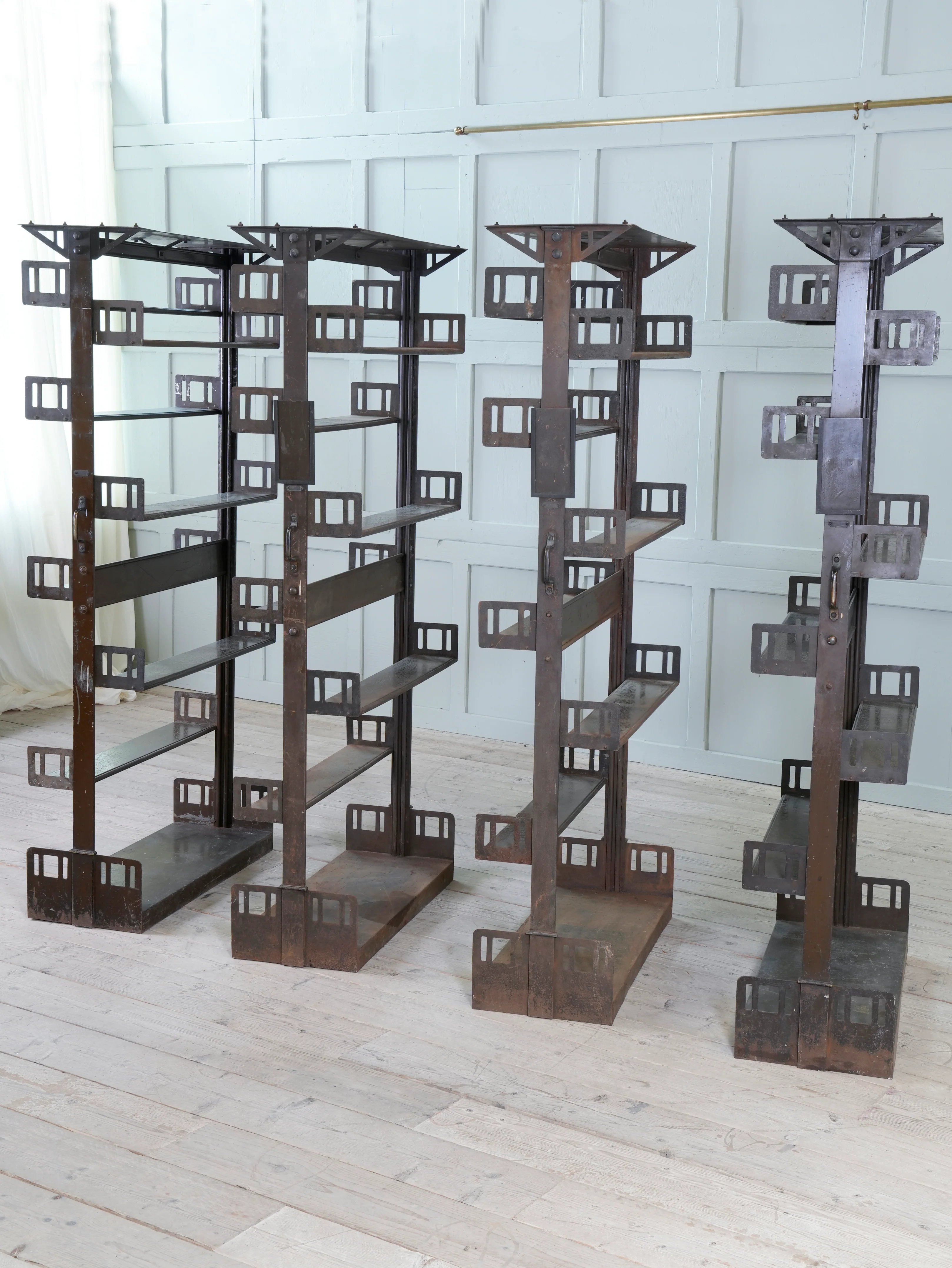 Four Steel James Gibbons Library Racking Systems - Image 2