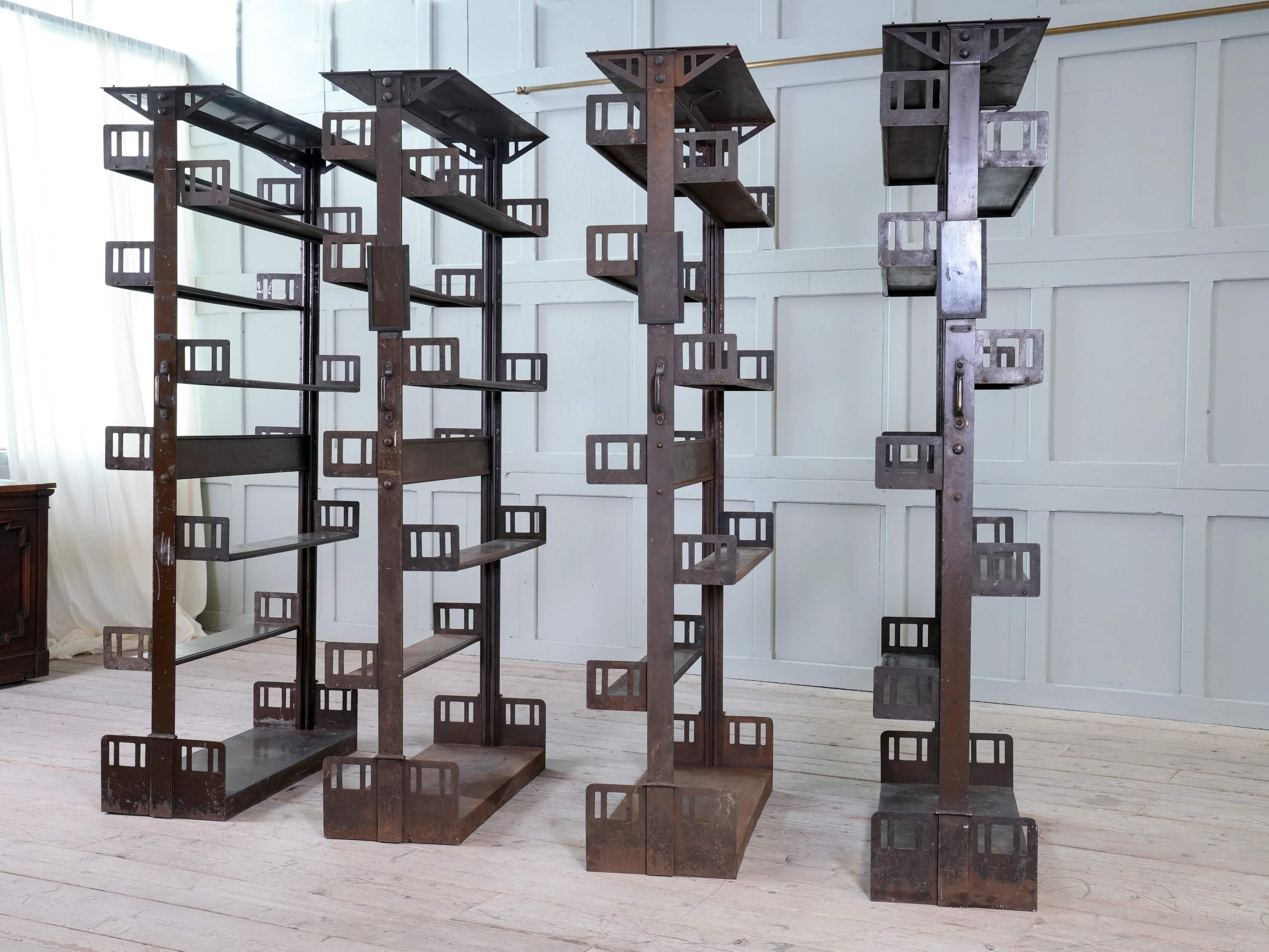 Four Steel James Gibbons Library Racking Systems - Image 3