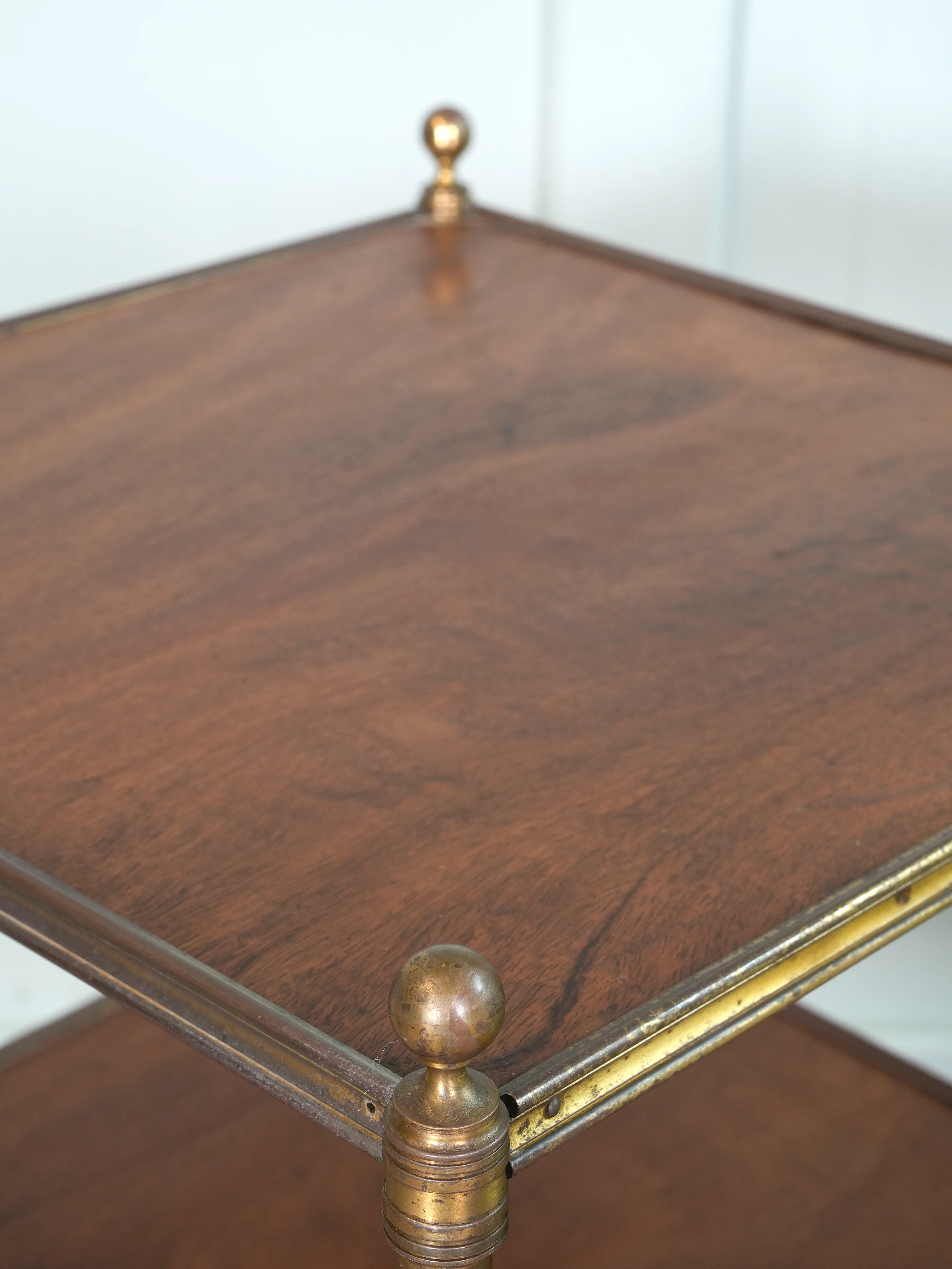 An English Gilt Brass & Mahogany Etagere - Image 5