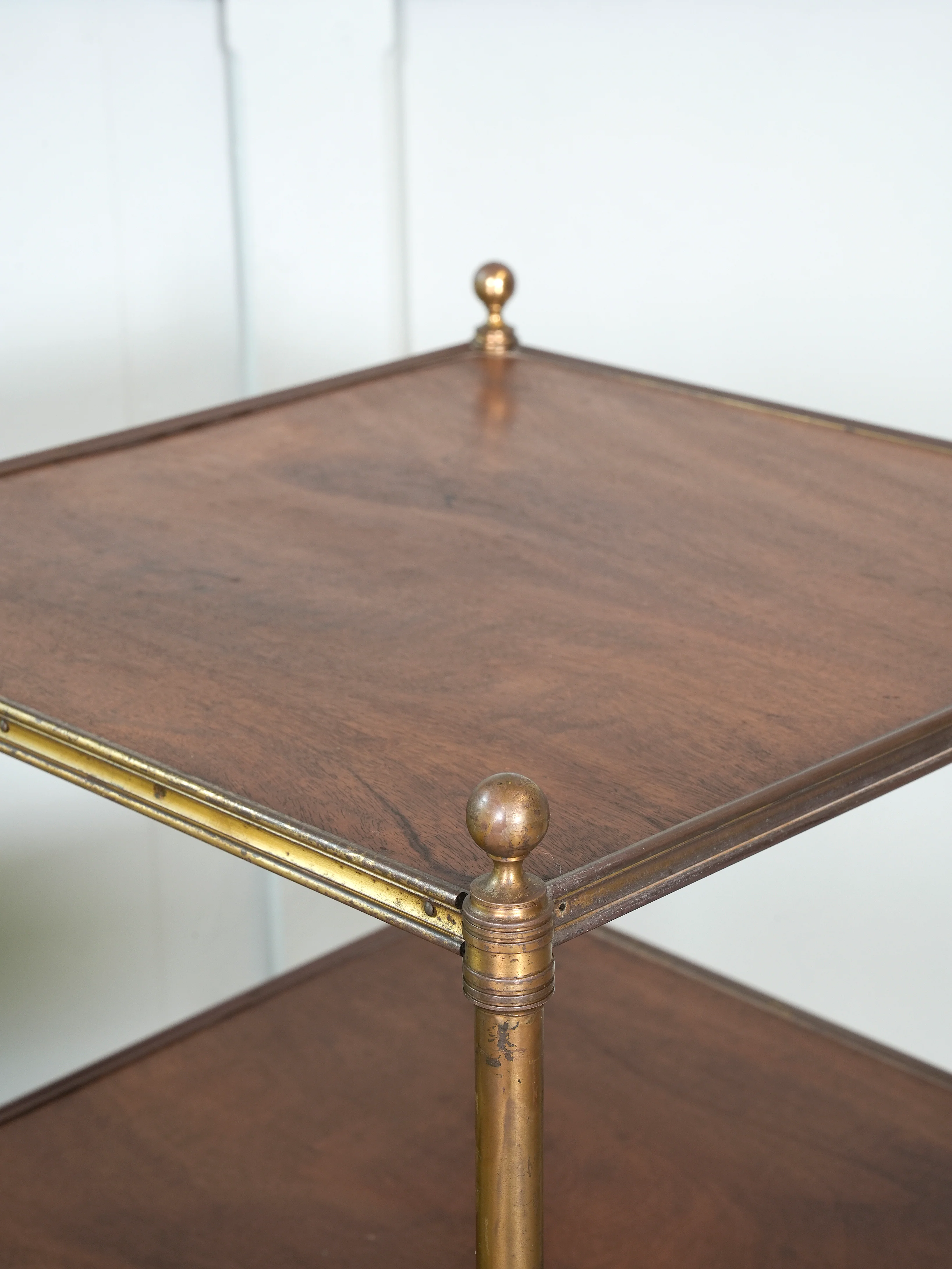 An English Gilt Brass & Mahogany Etagere - Image 6
