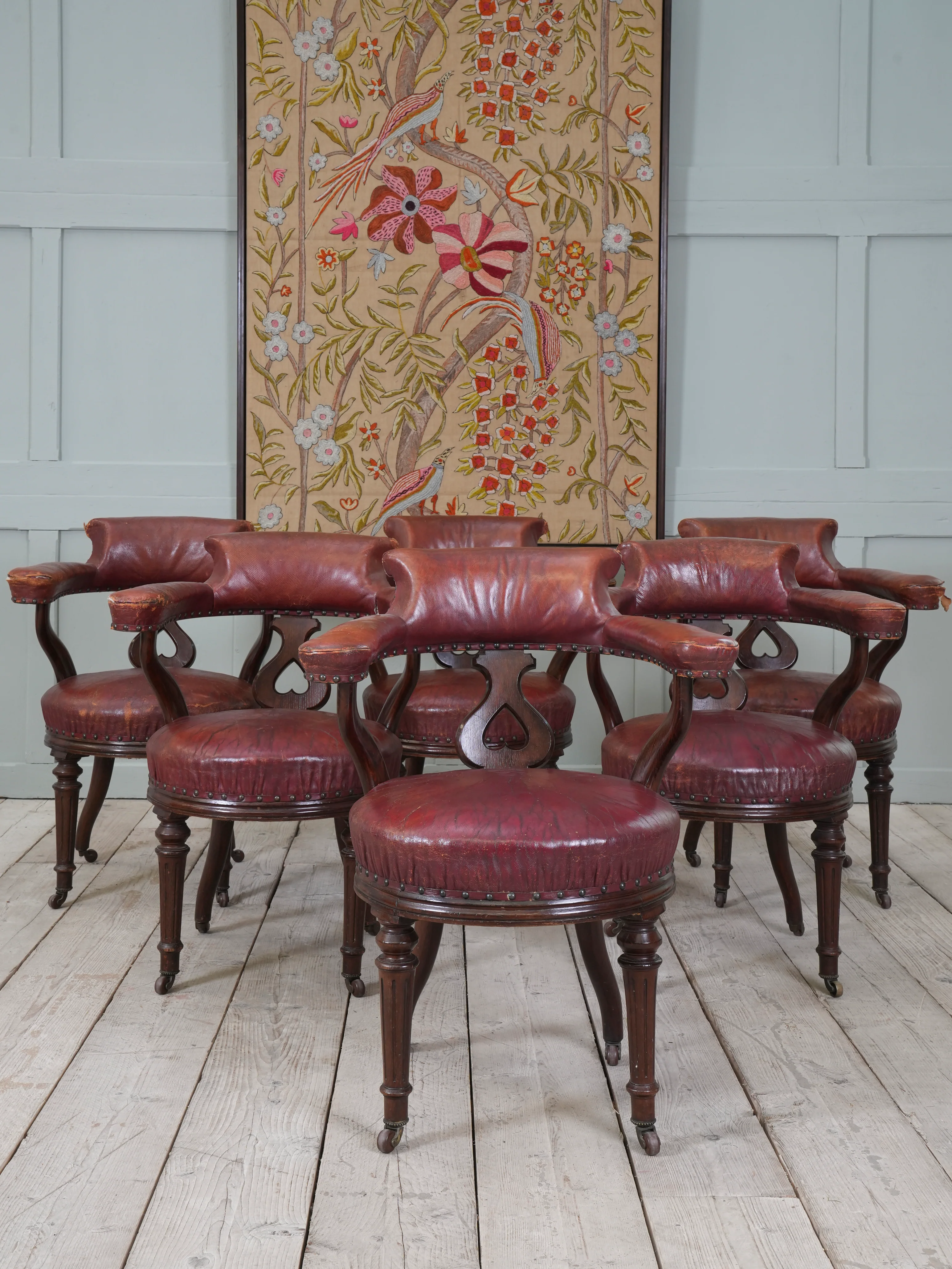 A Set of Six 19th Century Gillows Library Chairs - Image 12