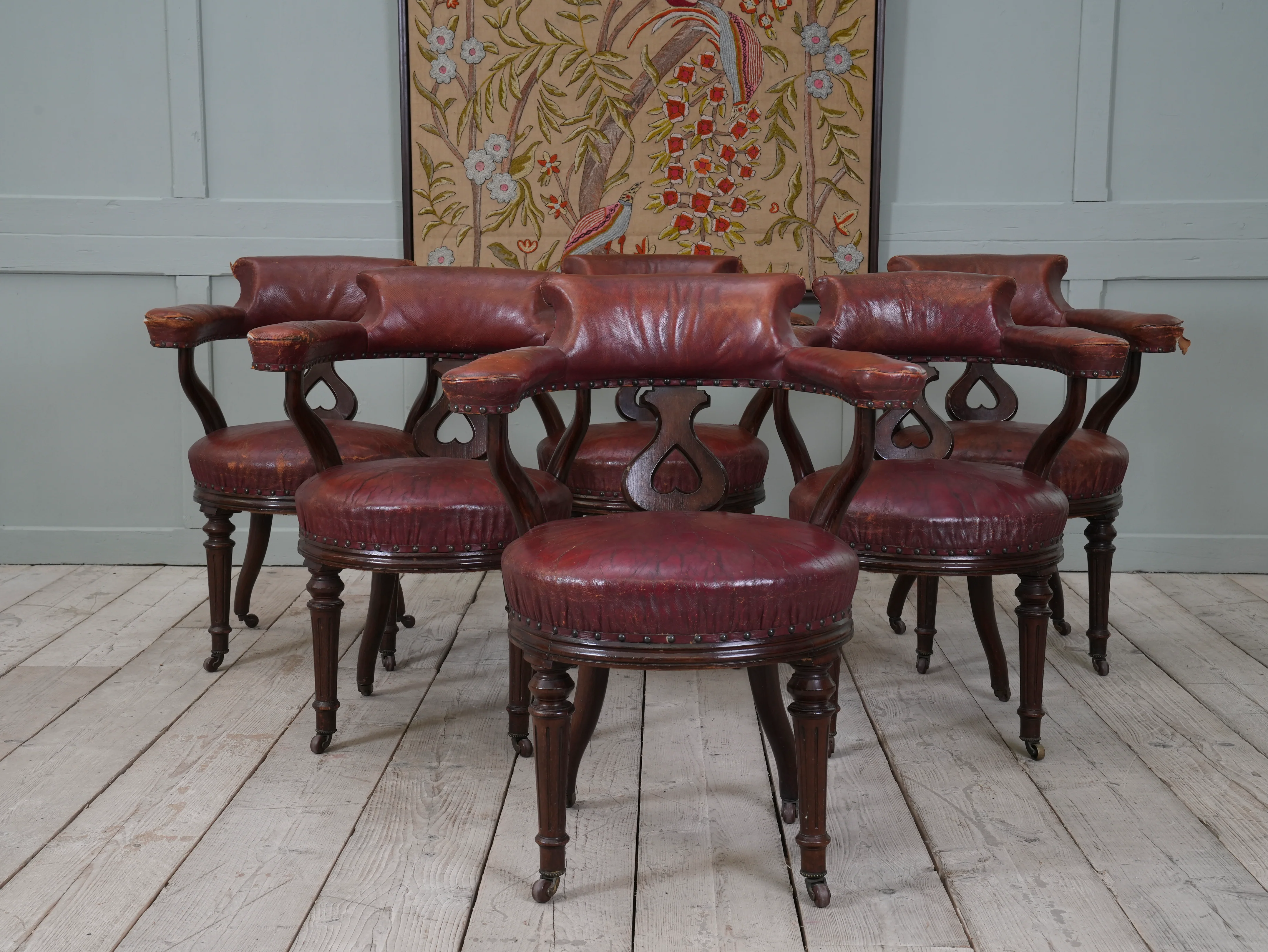 A Set of Six 19th Century Gillows Library Chairs - Image 5