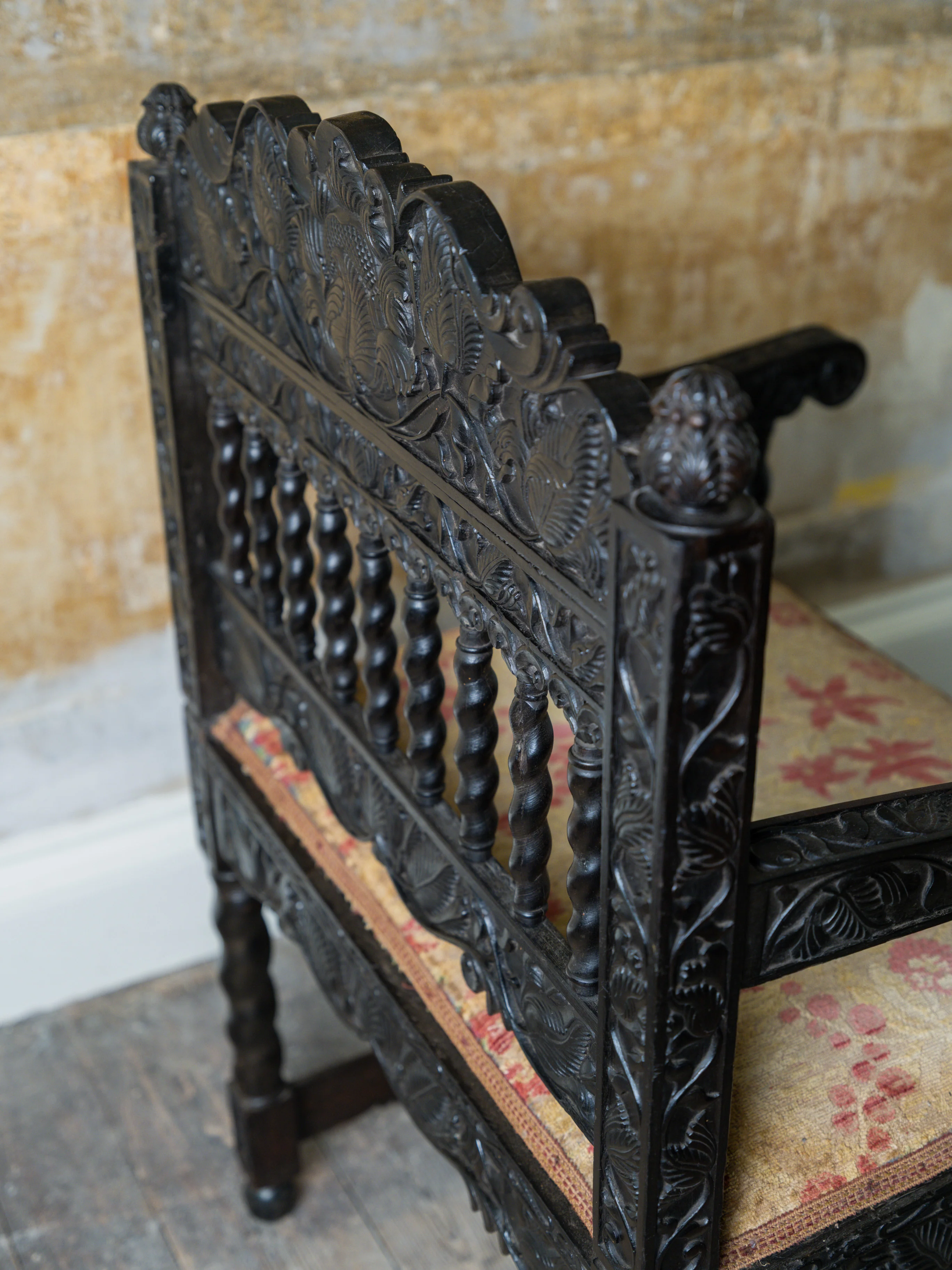 A 17th Century Dutch Colonial Ebony Armchair - Image 12