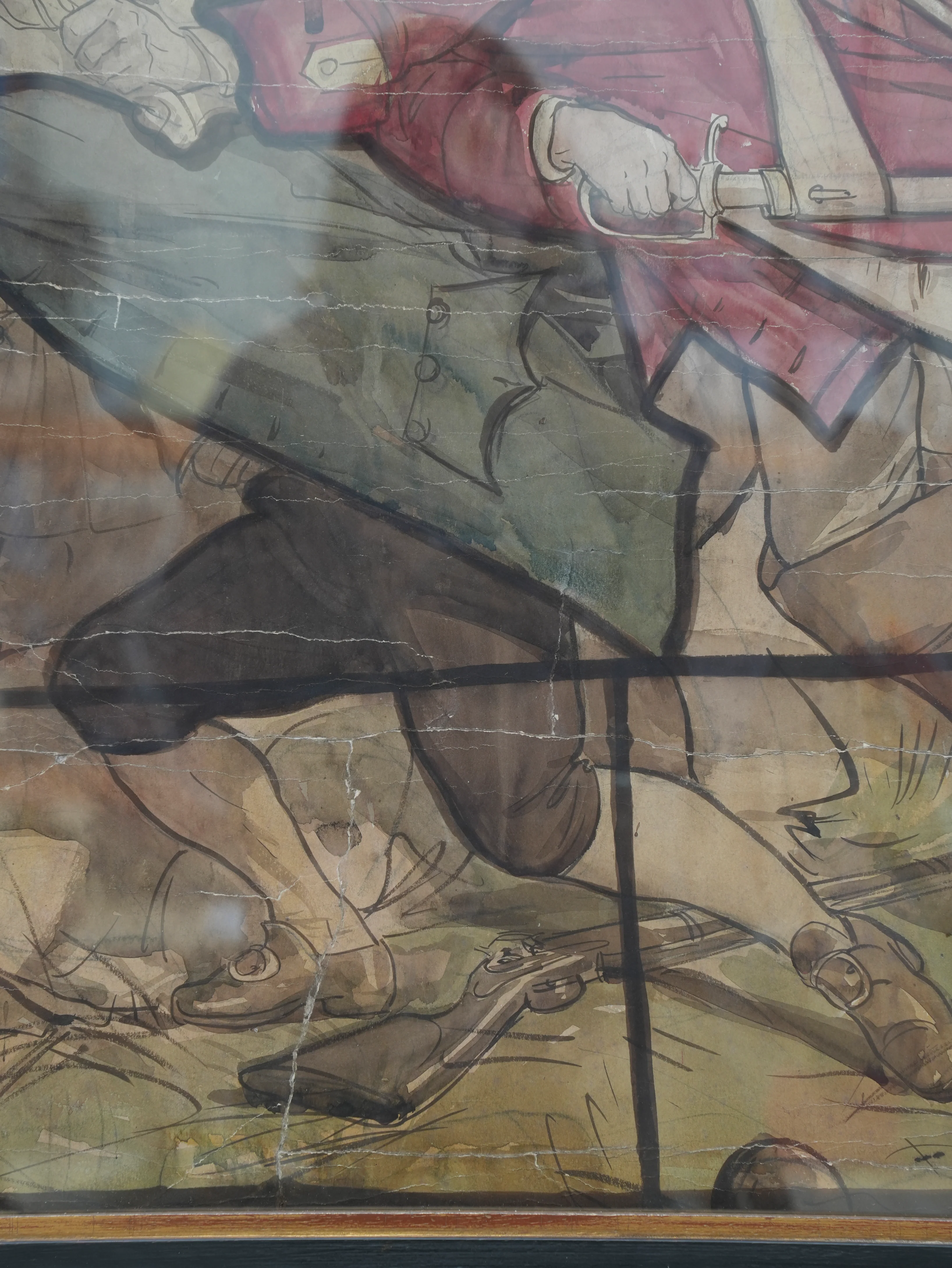 A Pair of 19th Century Stained Glass Watercolour Cartoons - Image 12