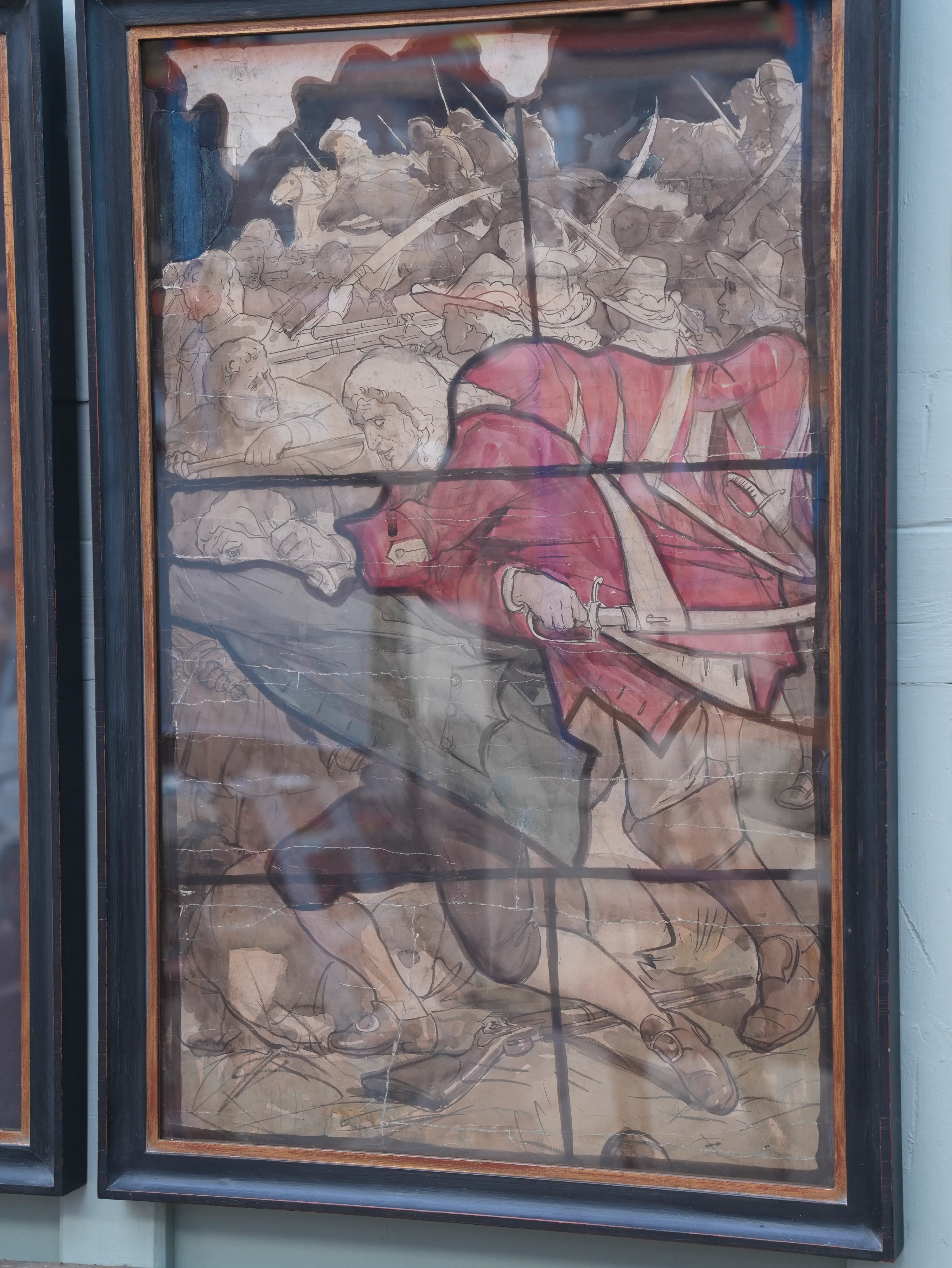 A Pair of 19th Century Stained Glass Watercolour Cartoons - Image 14