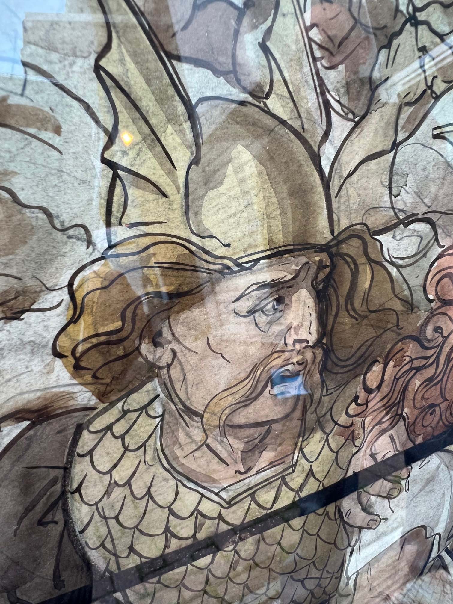 A Pair of 19th Century Stained Glass Watercolour Cartoons - Image 22