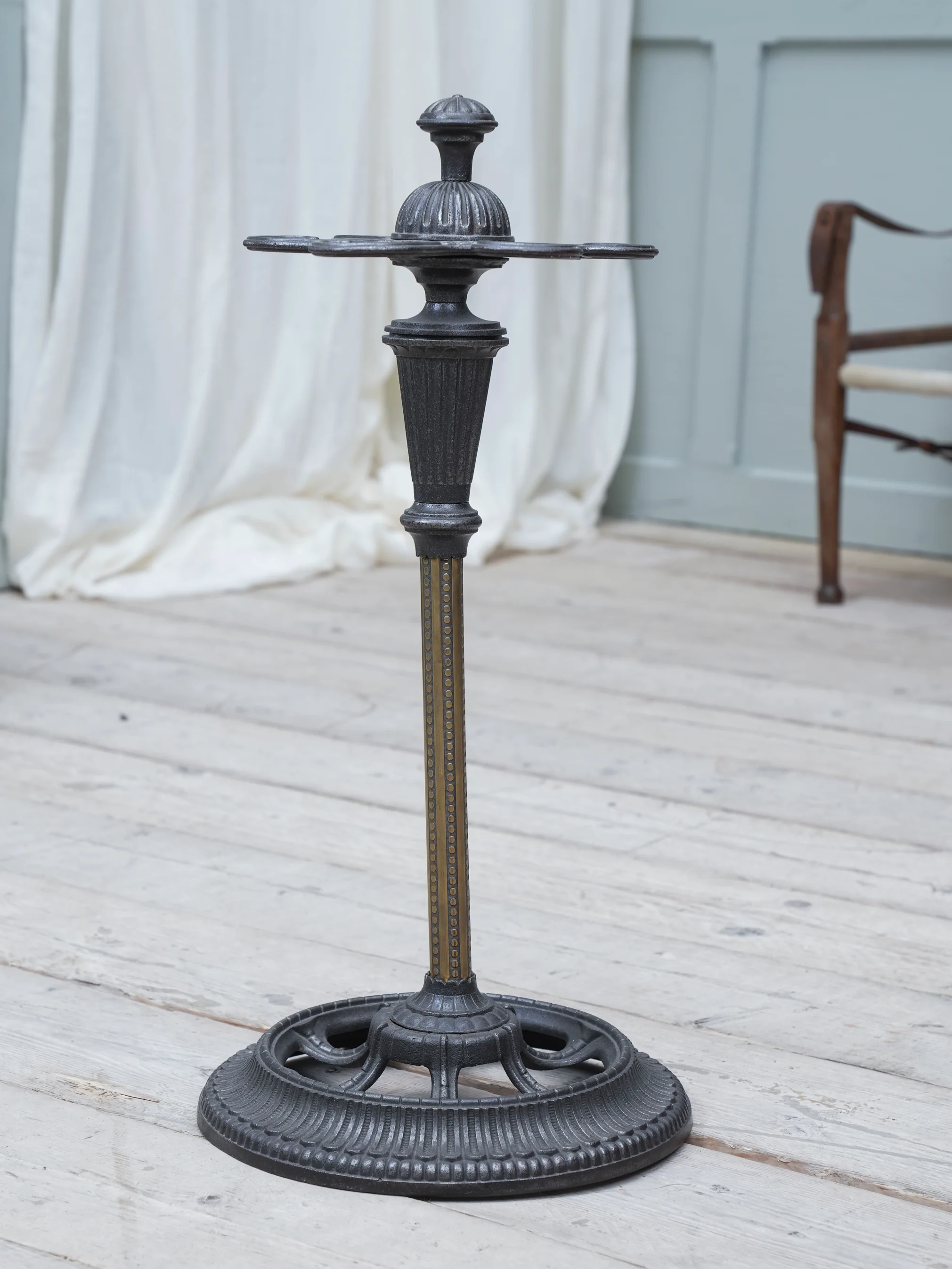 A Cast Iron & Brass Stick Stand - Image 2