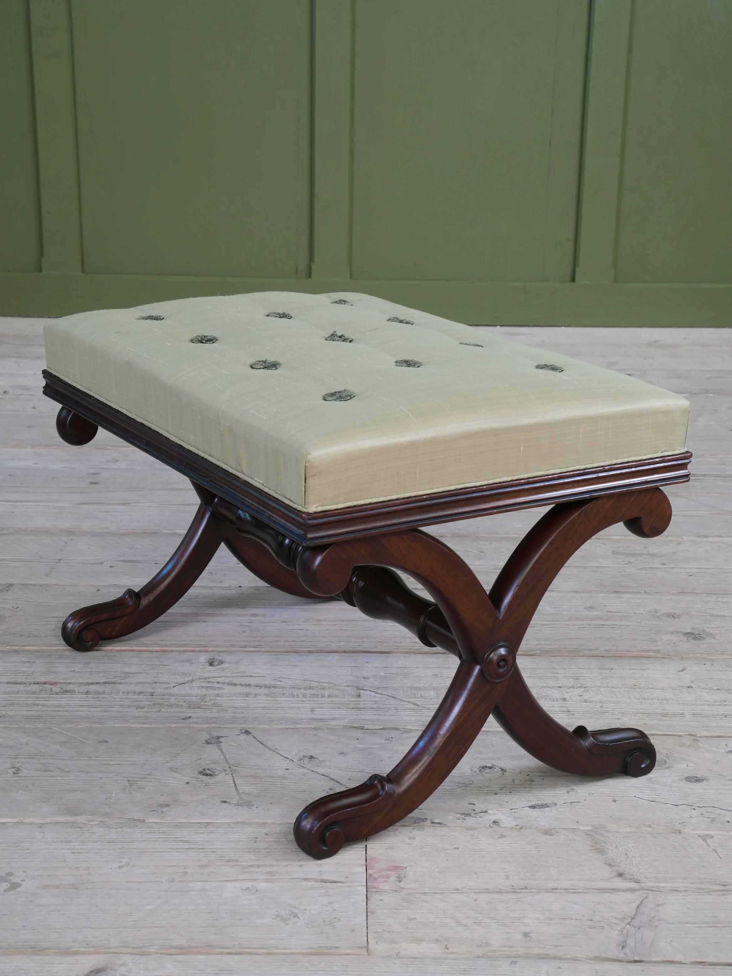 A William IV Mahogany X Frame Stool - Image 2