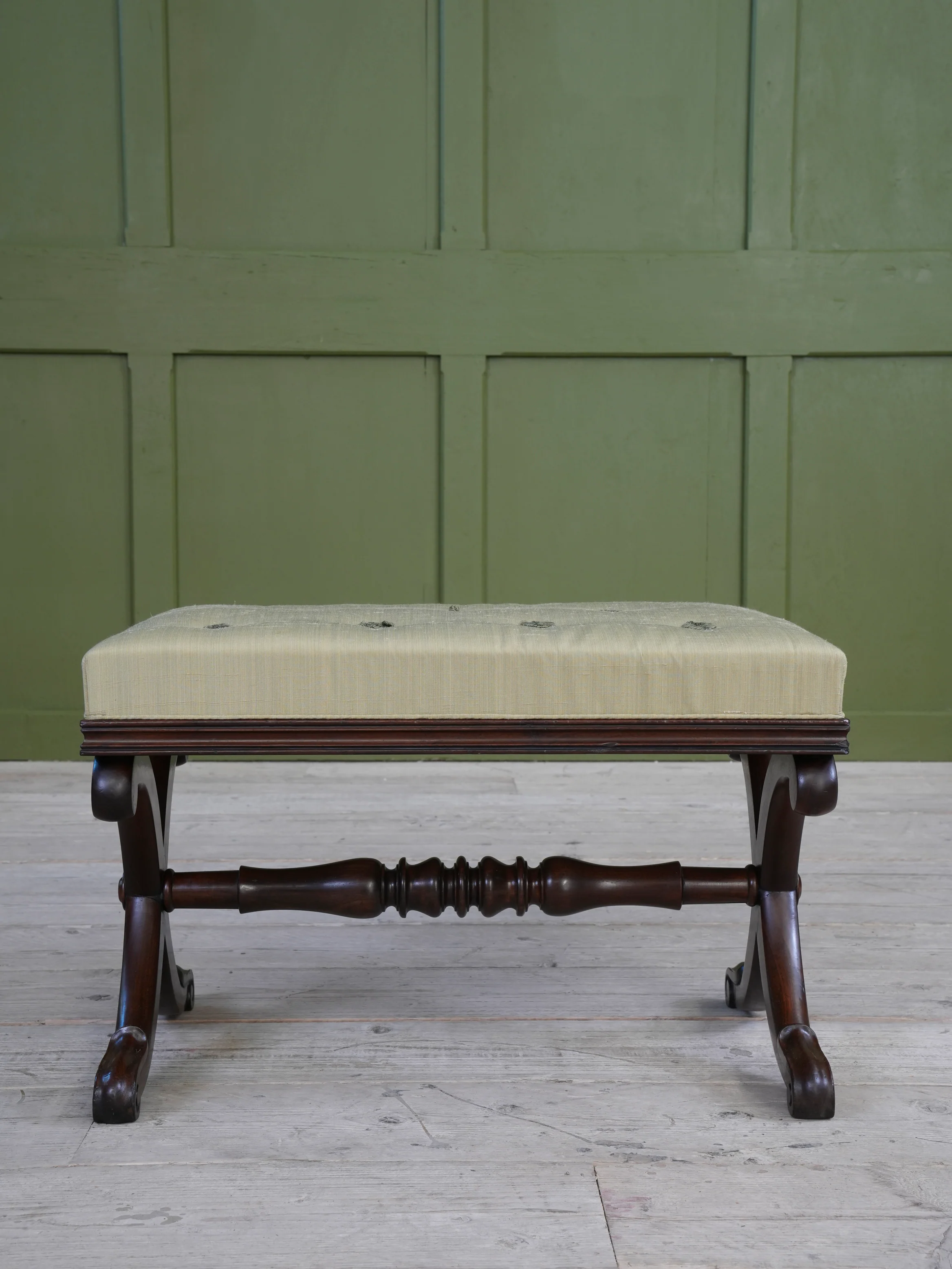 A William IV Mahogany X Frame Stool - Image 3