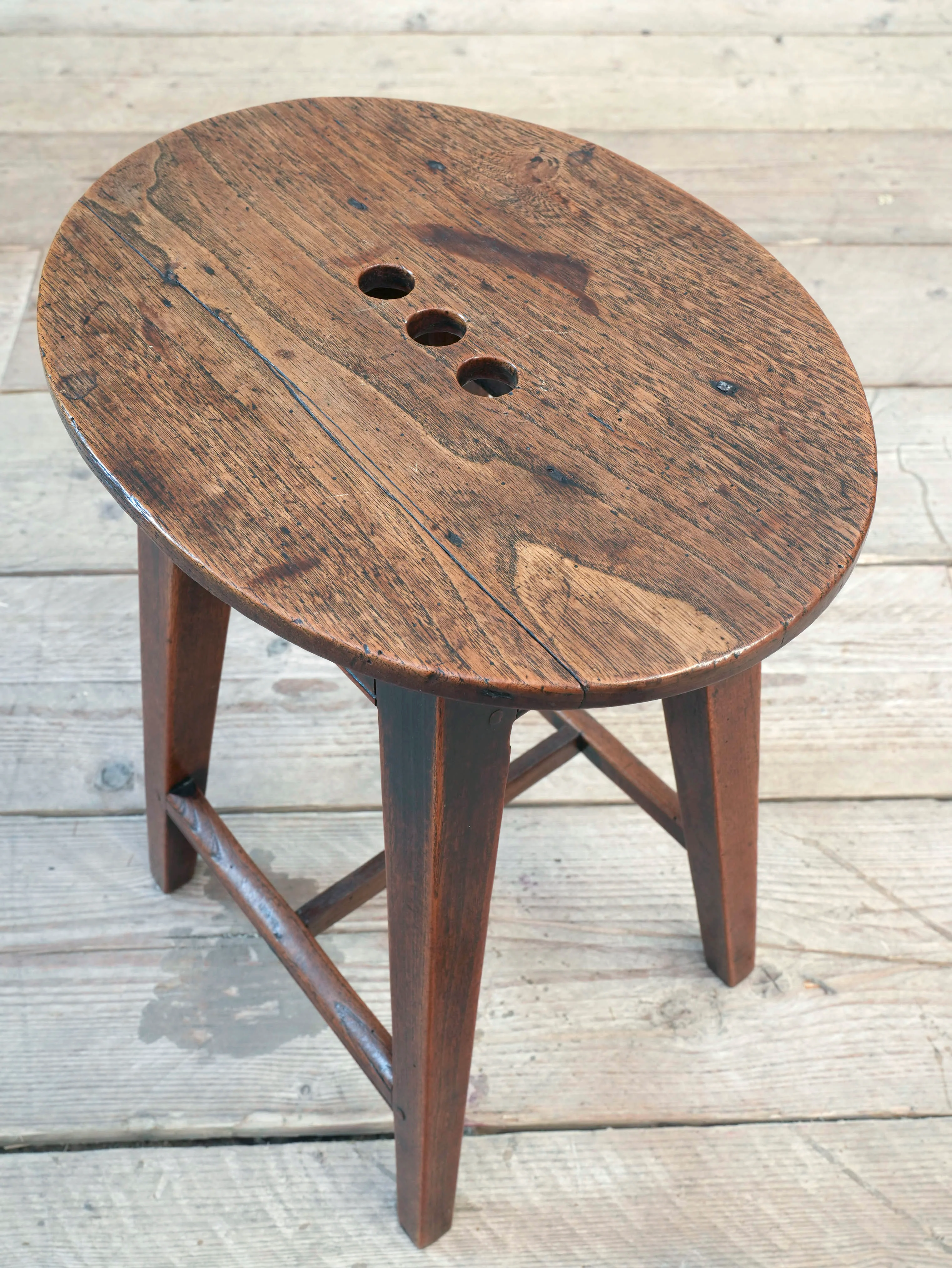 A 18th Century Splayed Leg Stool - Image 7