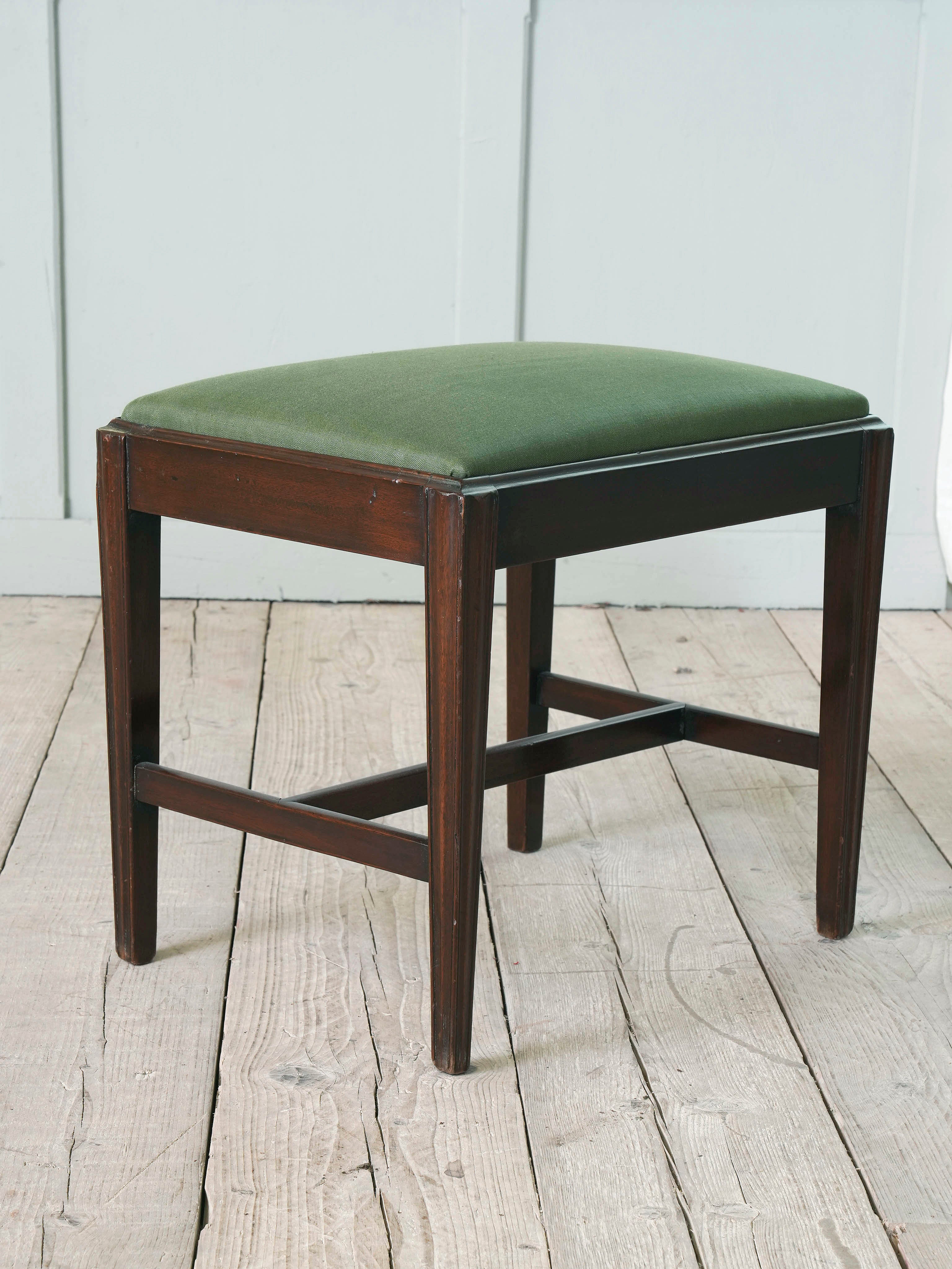 Two George III Upholstered Mahogany Stools - Image 7