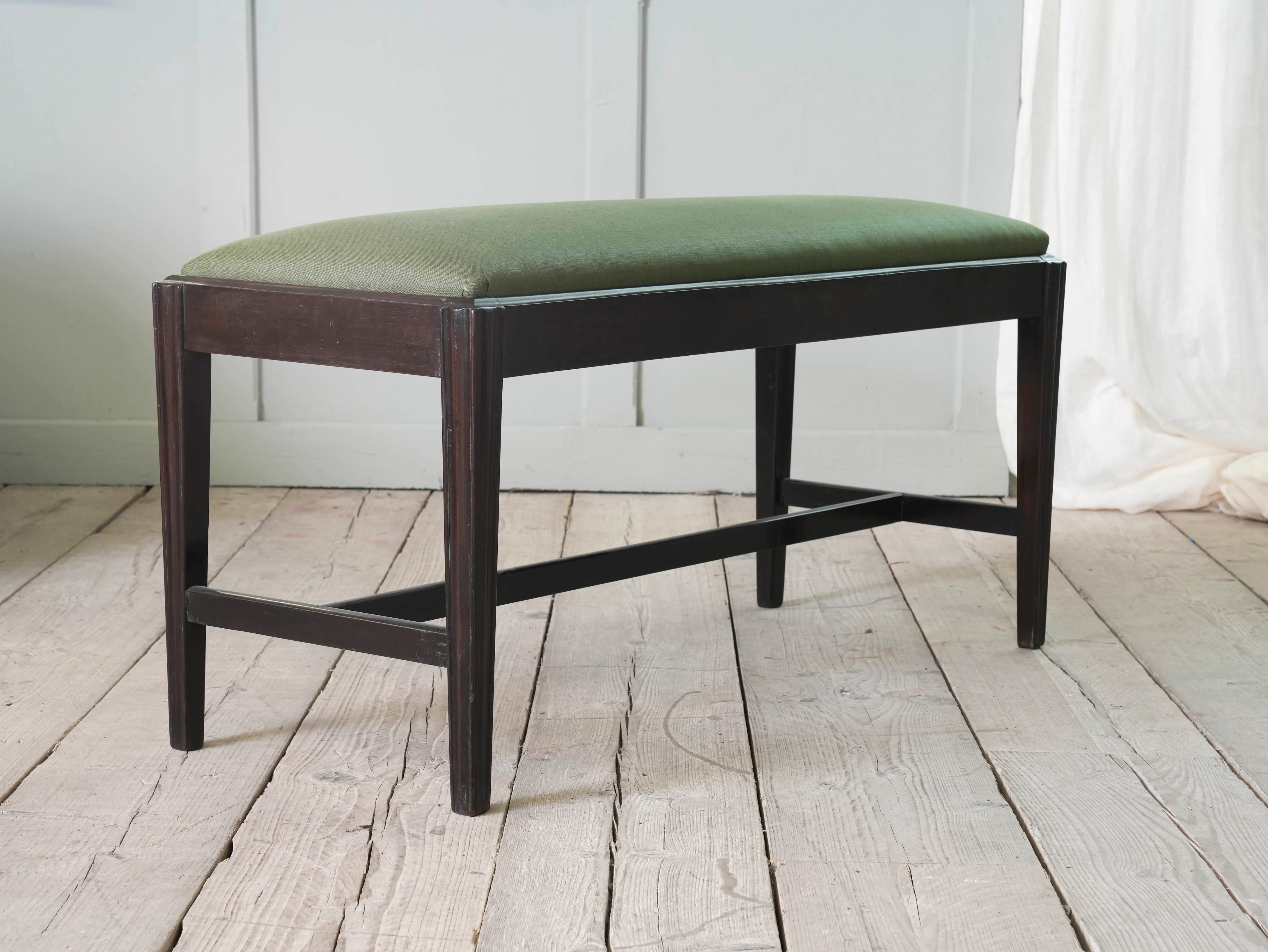 Two George III Upholstered Mahogany Stools - Image 8